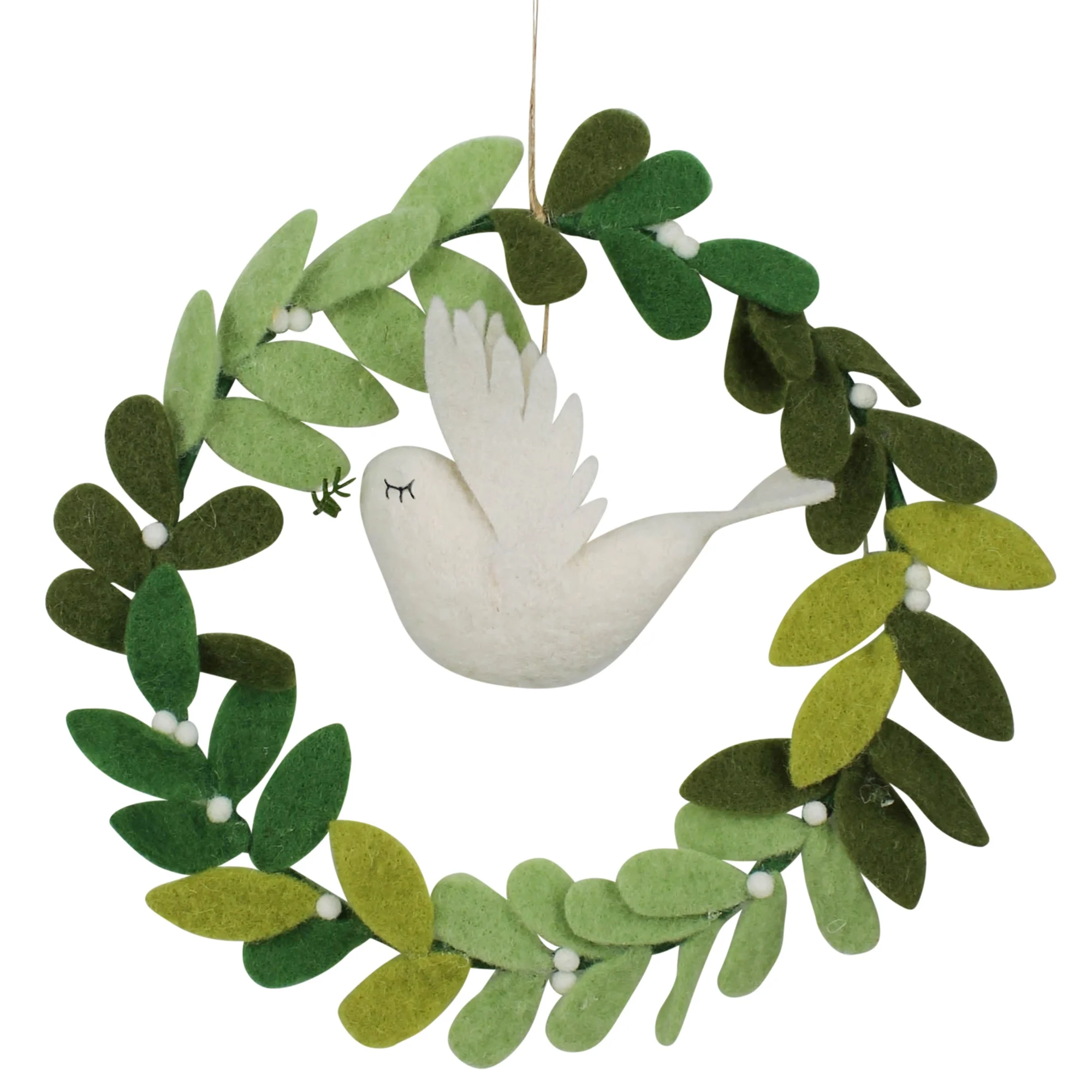 Wreath with Dove, Felt Set Of 2 By HomArt - Image 2