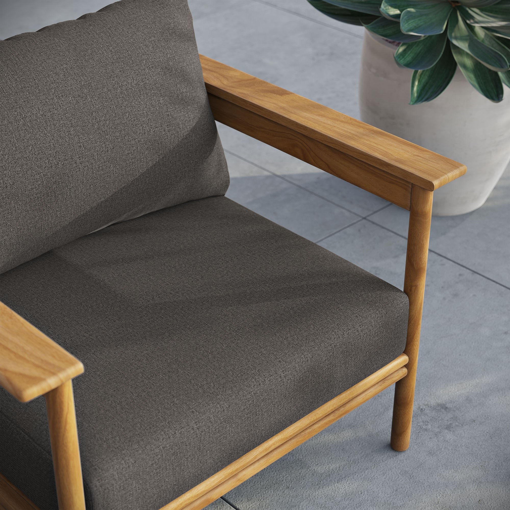 Wren Outdoor Patio Teak Wood Armchair by Modway - Image 17