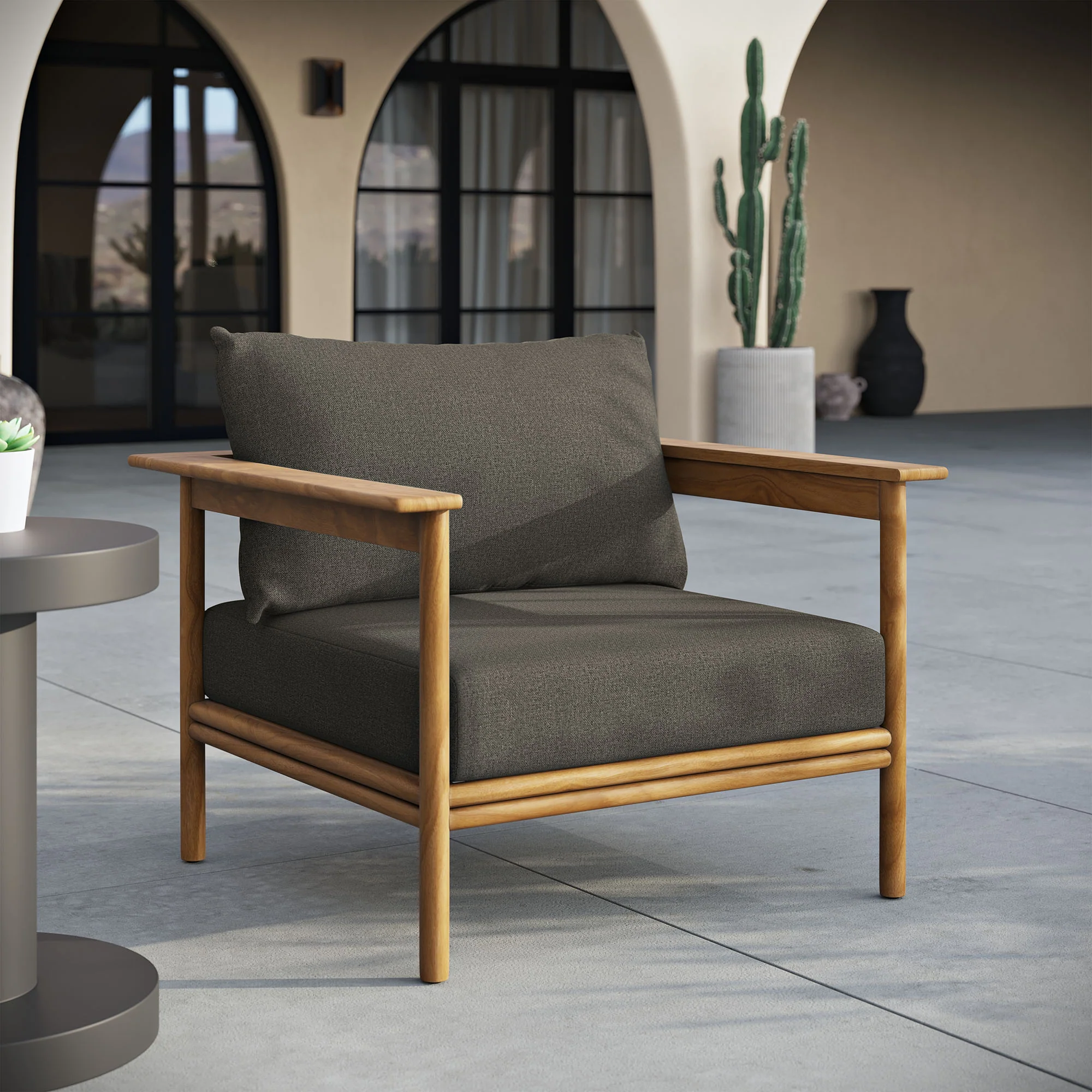 Wren Outdoor Patio Teak Wood Armchair by Modway - Image 18