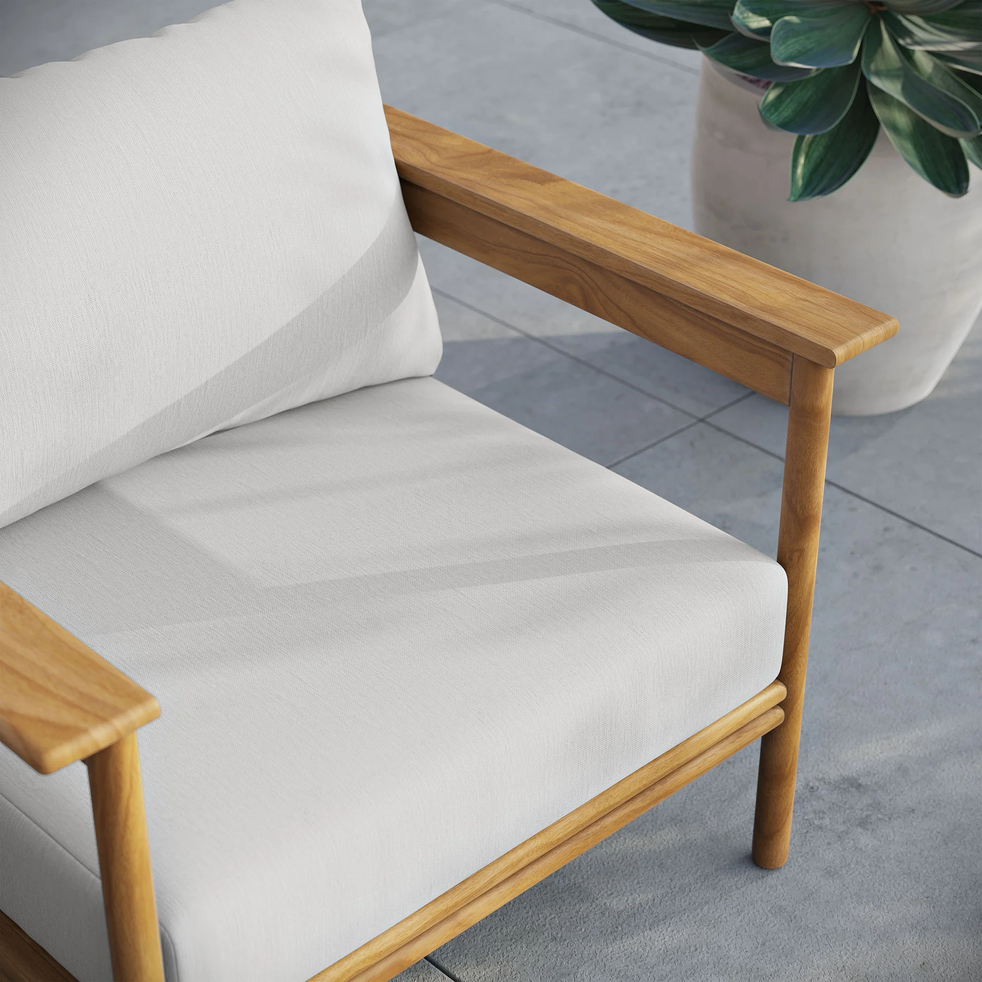 Wren Outdoor Patio Teak Wood Armchair by Modway - Image 27