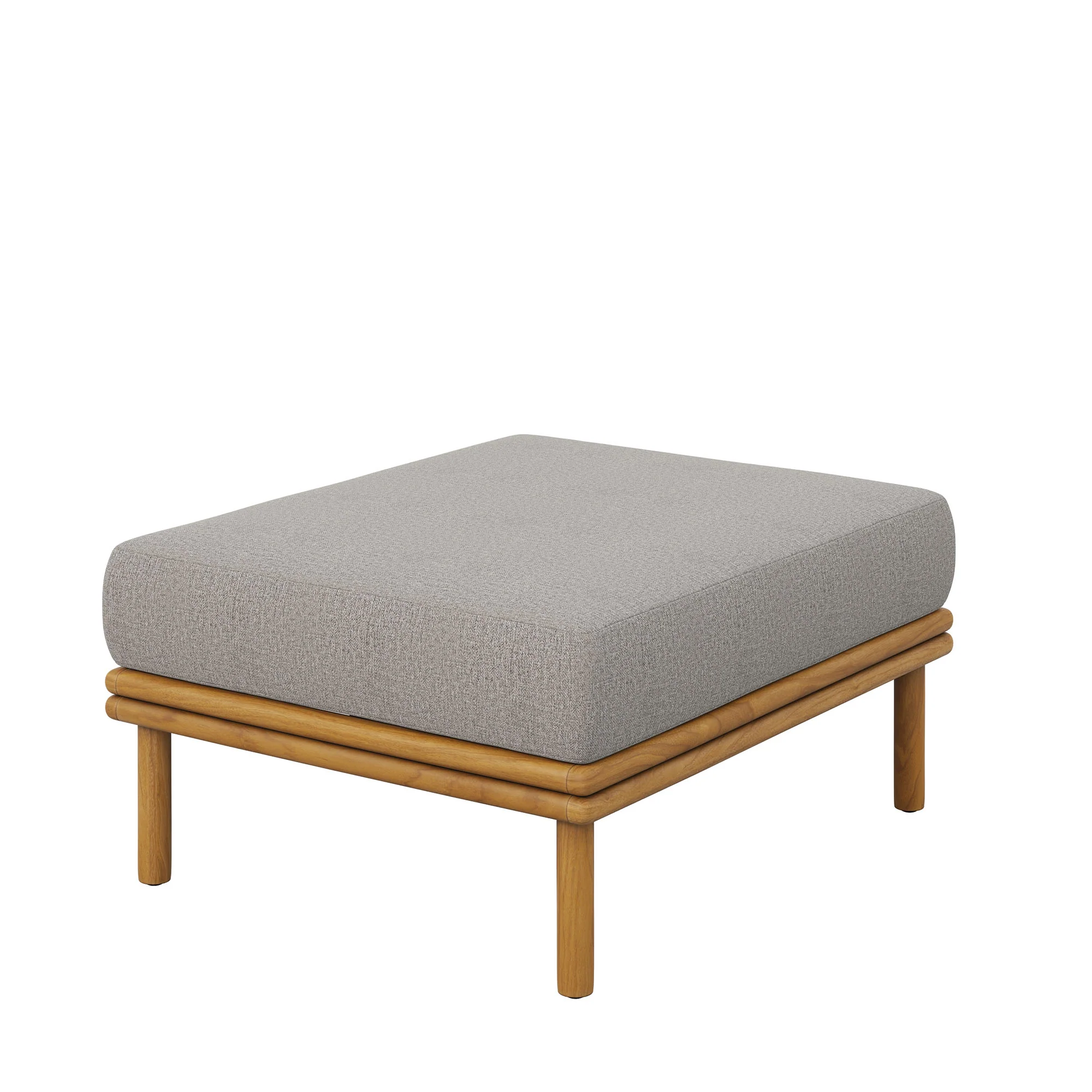 Wren Outdoor Patio Teak Wood Ottoman by Modway - Image 2