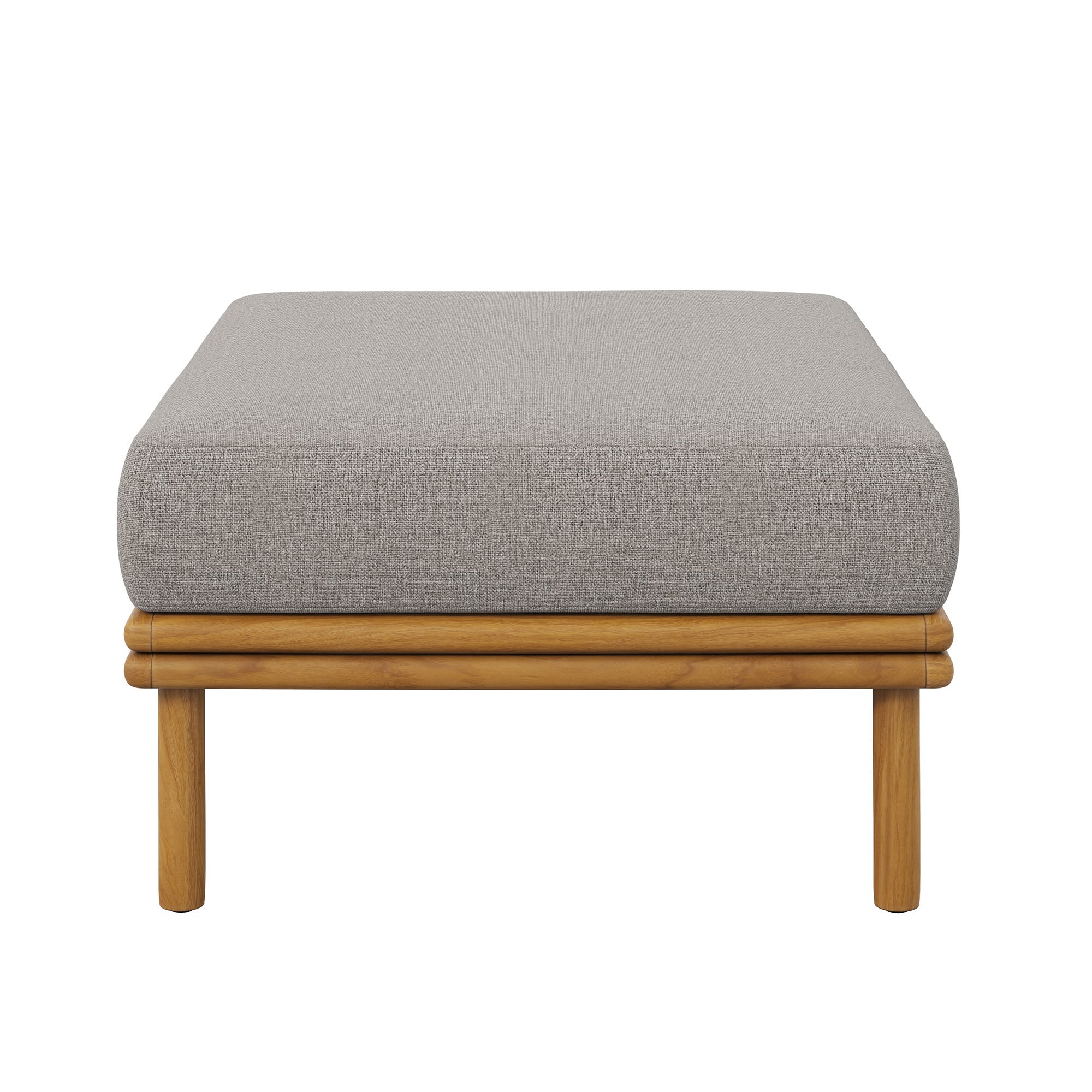 Wren Outdoor Patio Teak Wood Ottoman by Modway - Image 3