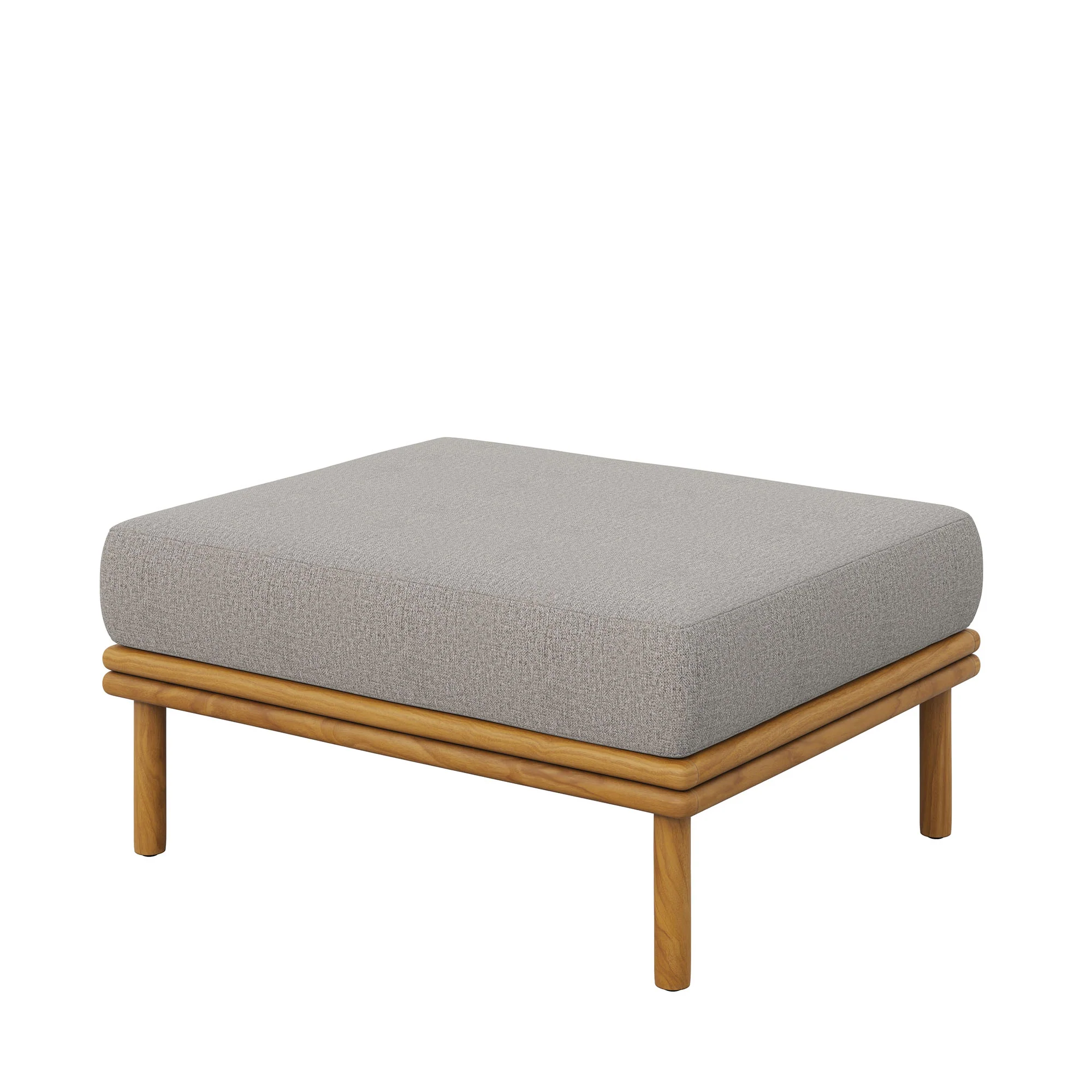 Wren Outdoor Patio Teak Wood Ottoman by Modway - Image 4