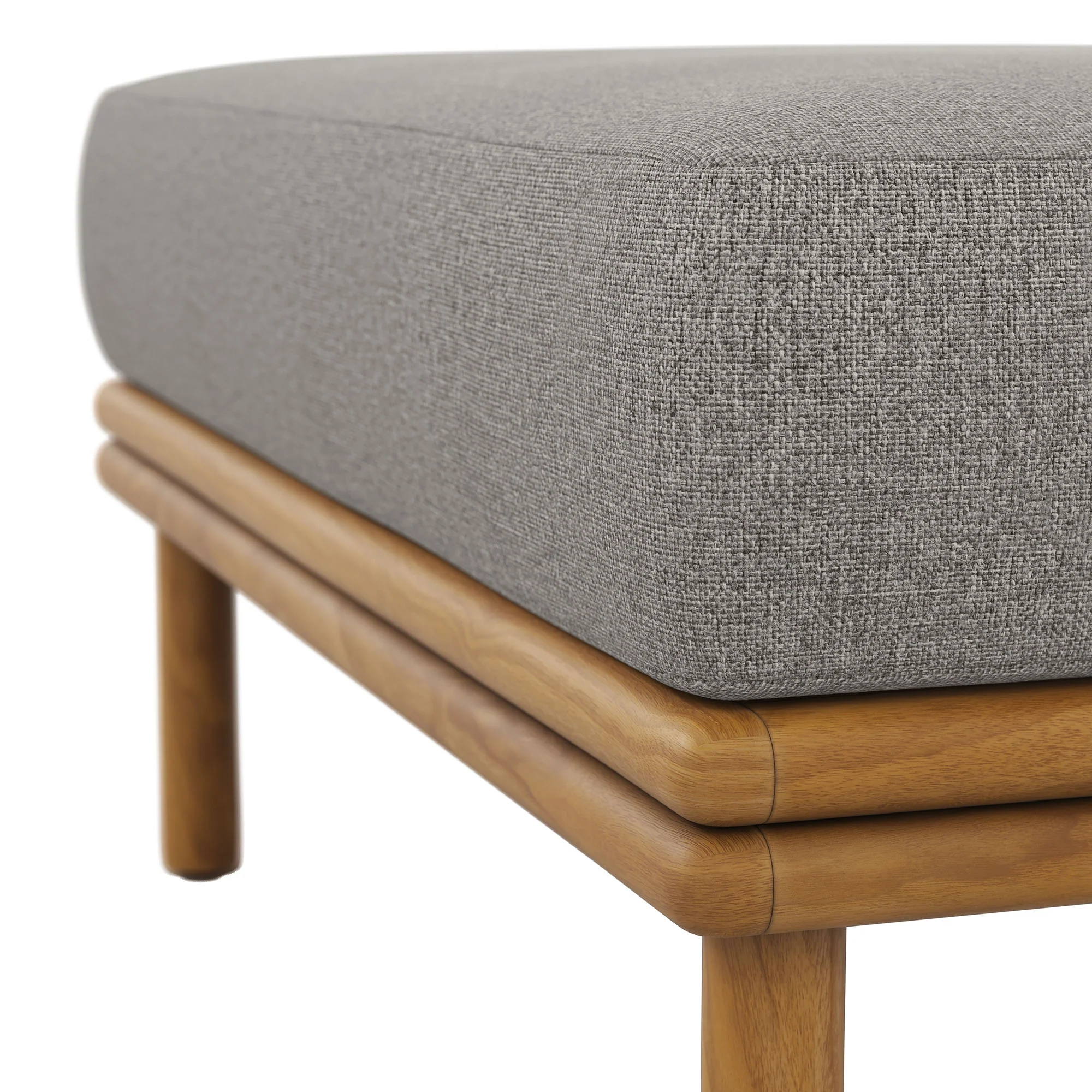 Wren Outdoor Patio Teak Wood Ottoman by Modway - Image 6