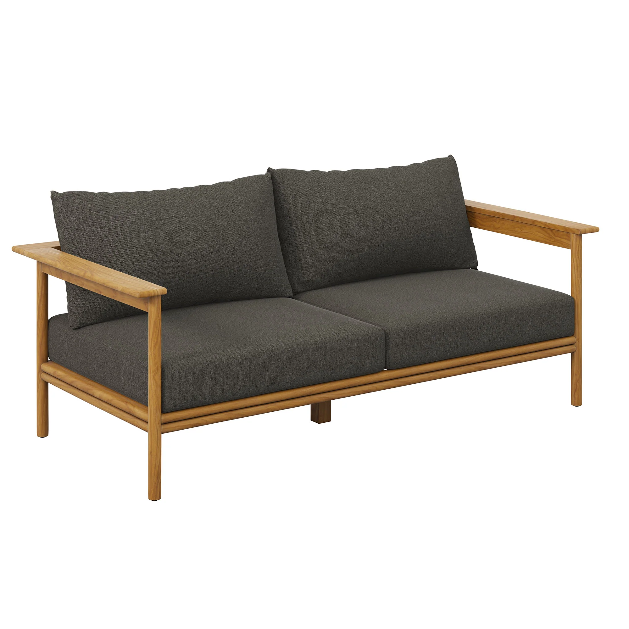 Wren Outdoor Patio Teak Wood Sofa by Modway - Image 11