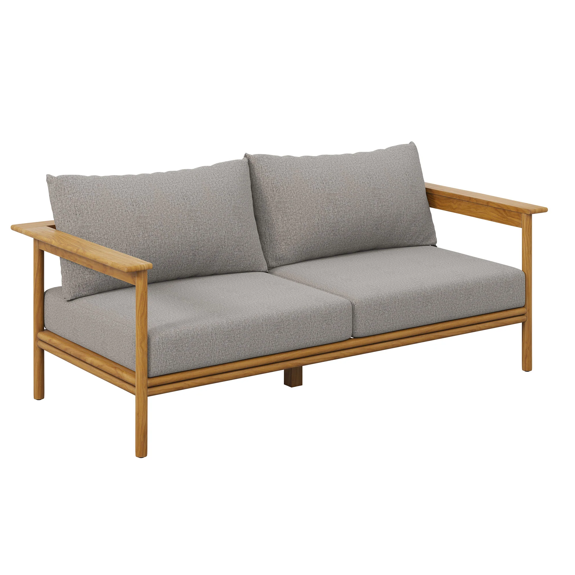 Wren Outdoor Patio Teak Wood Sofa by Modway - Image 2