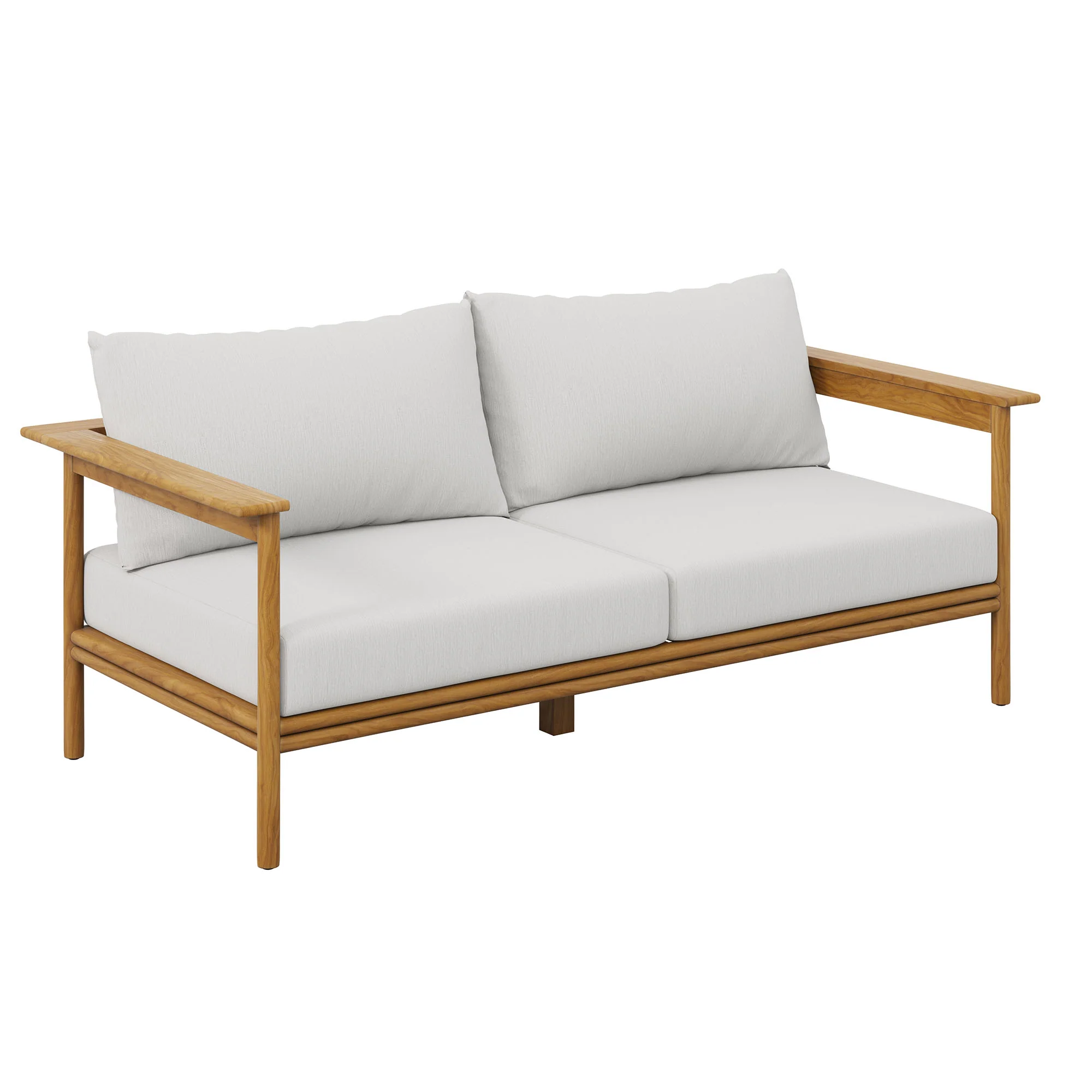 Wren Outdoor Patio Teak Wood Sofa by Modway - Image 21