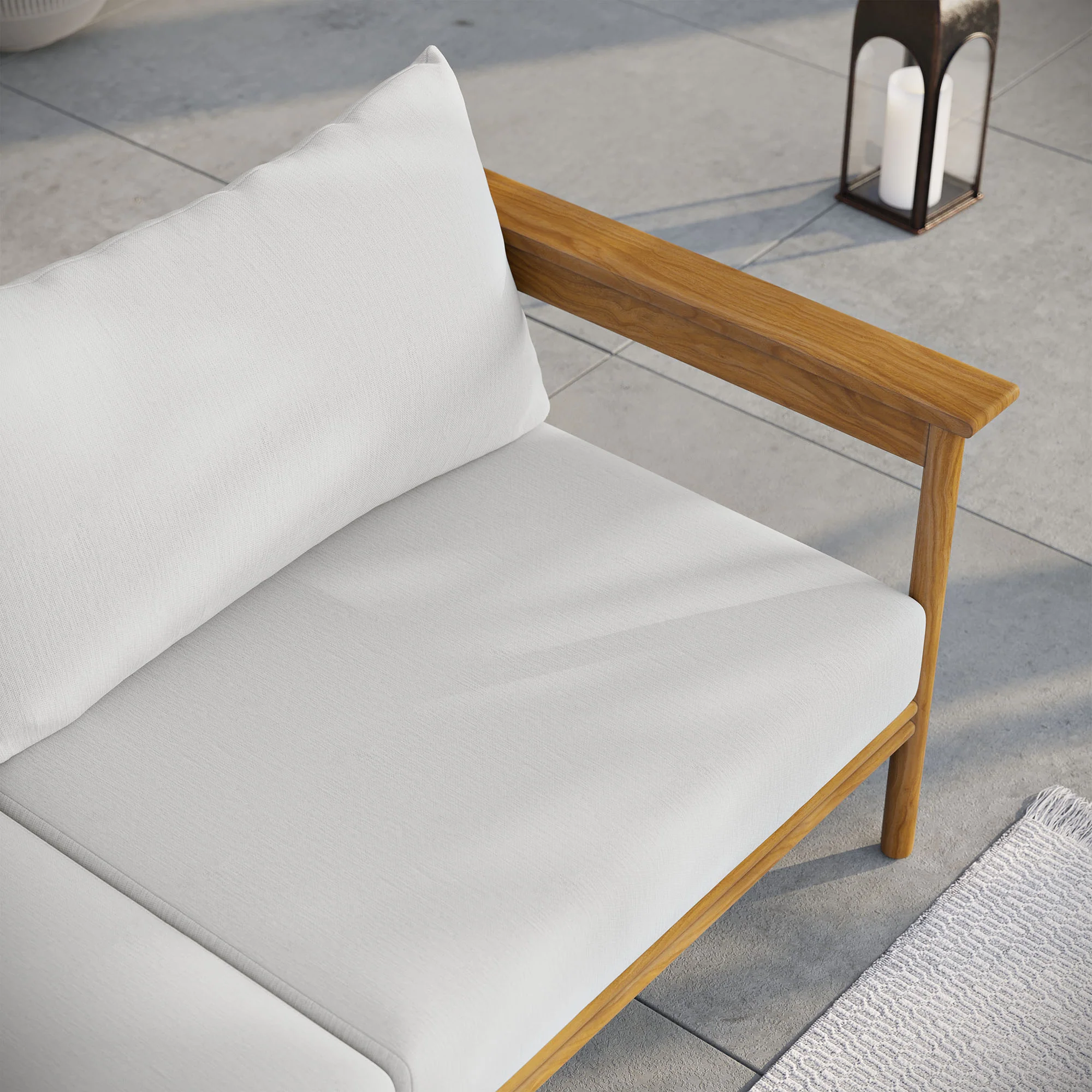 Wren Outdoor Patio Teak Wood Sofa by Modway - Image 27