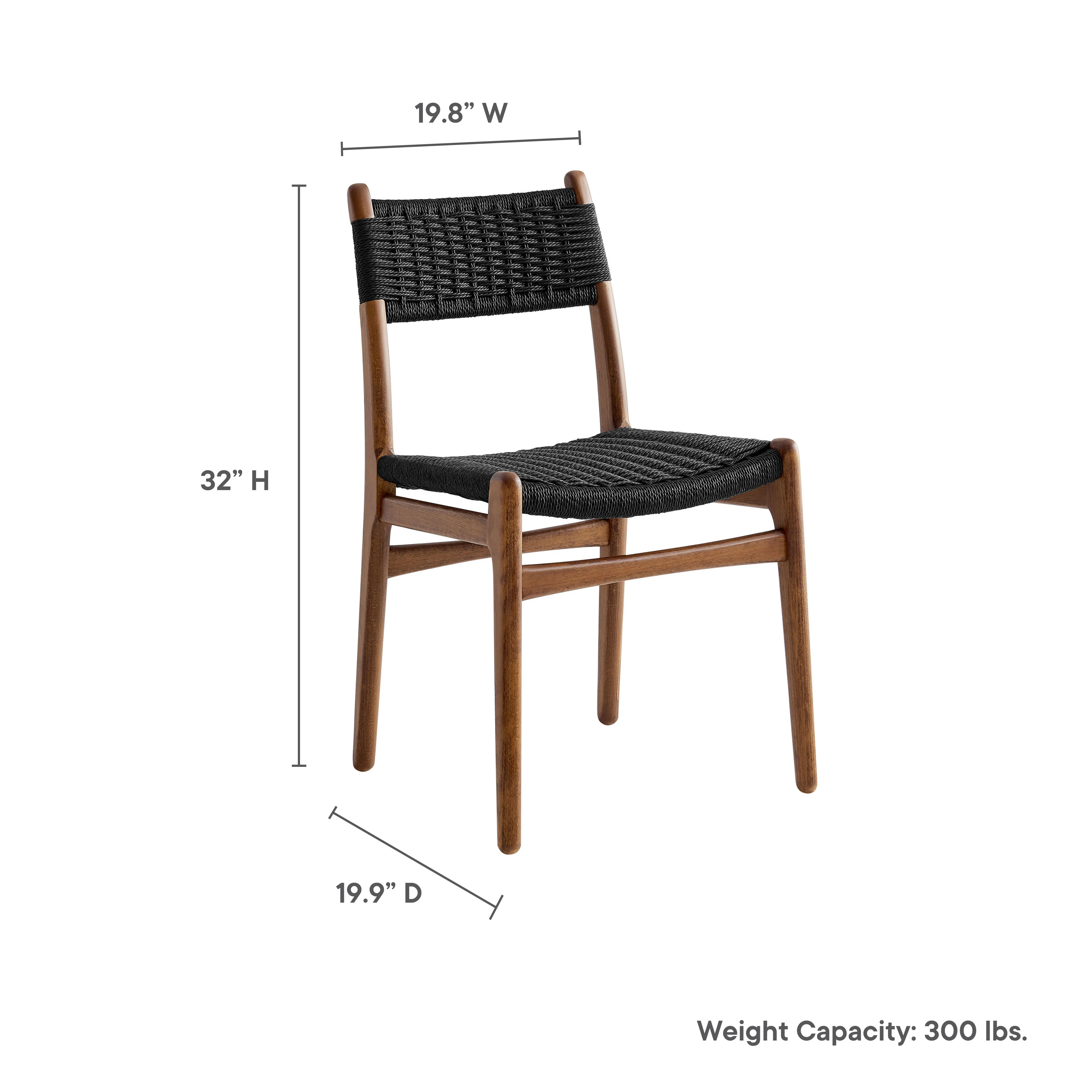 Wynn Rope and Wood Dining Side Chairs Set of 2 by Modway - Image 33