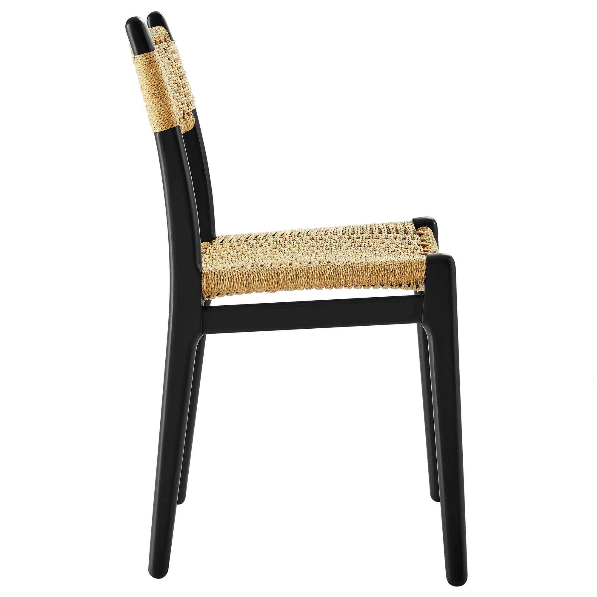 Wynn Rope and Wood Dining Side Chairs Set of 2 by Modway - Image 4