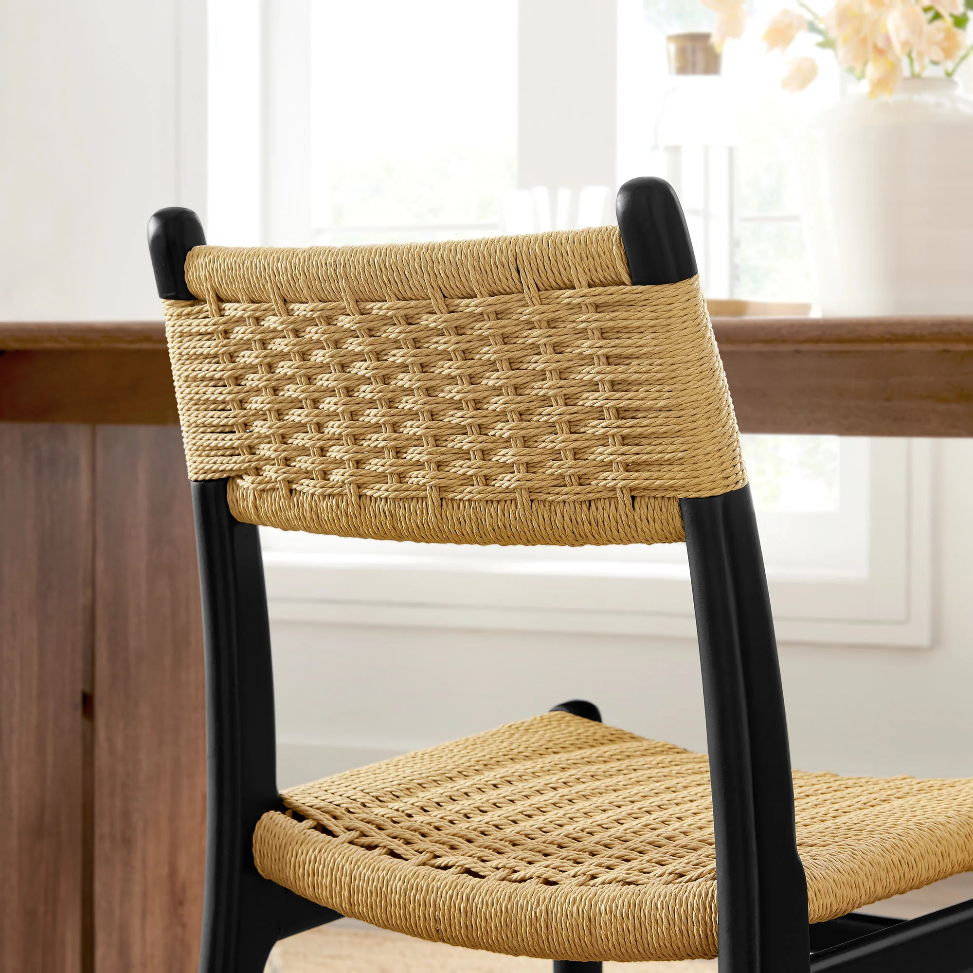 Wynn Rope and Wood Dining Side Chairs Set of 2 by Modway - Image 9