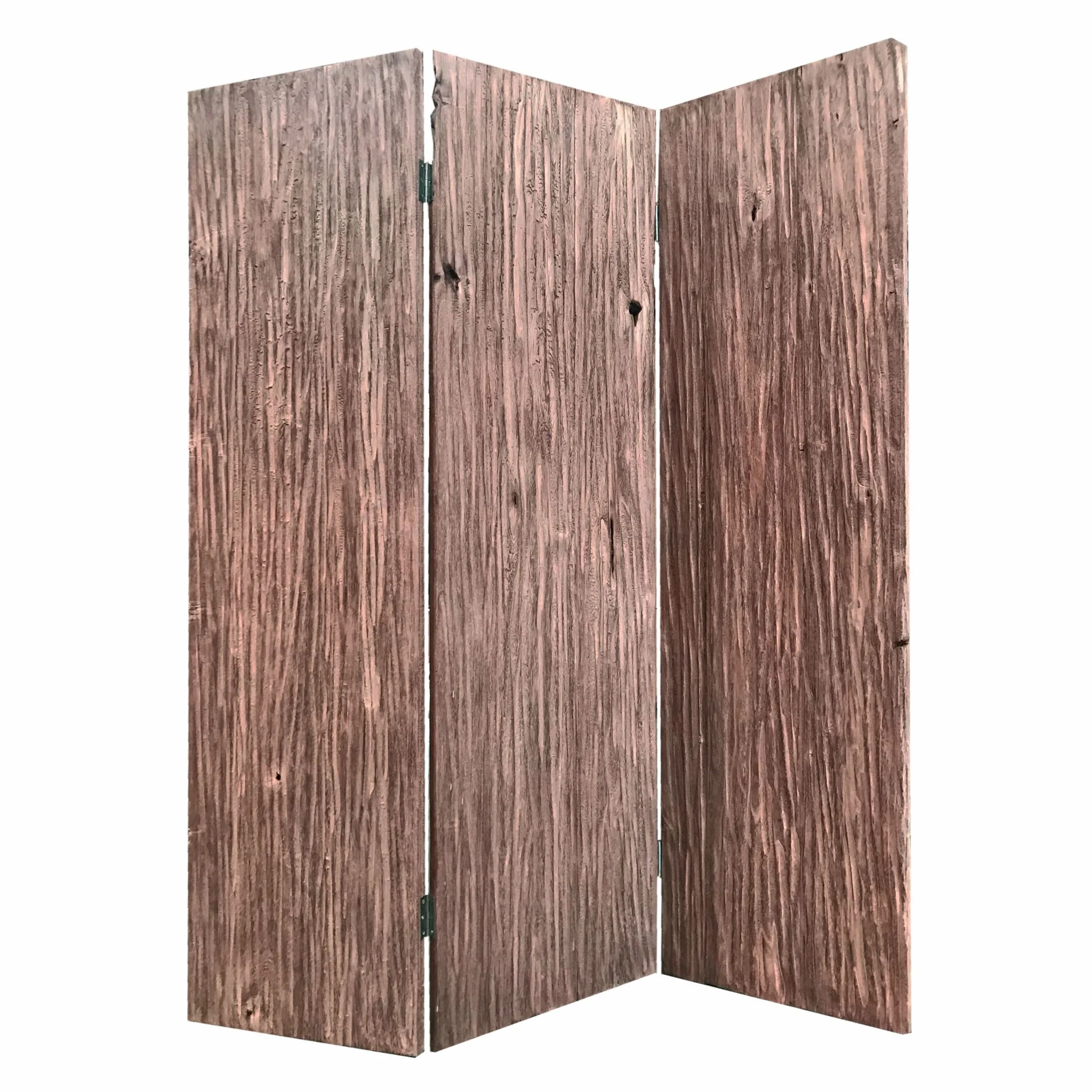 X Brown Wood Woodland - 3 Panles Screen By Homeroots - Image 2