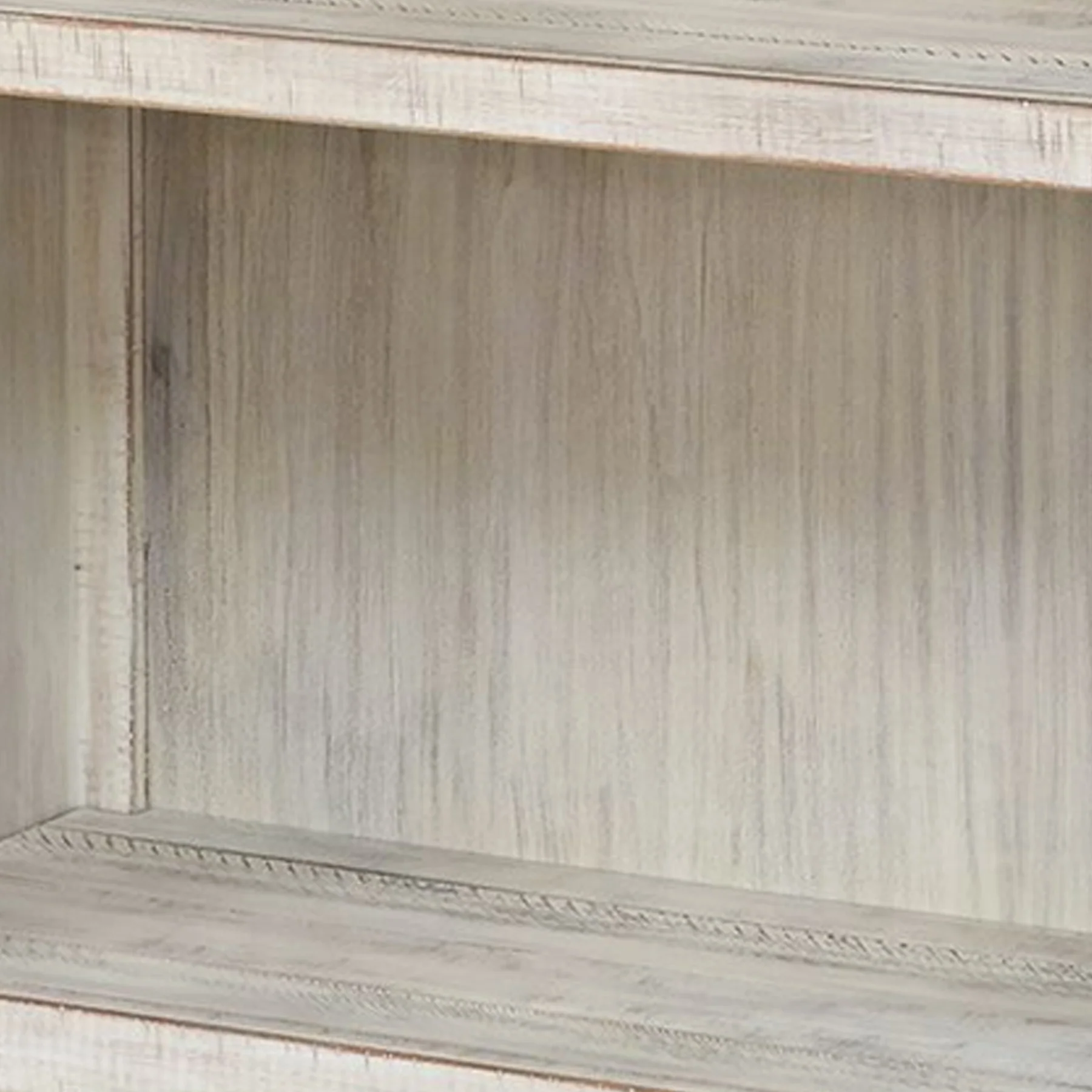 X Shape Back Bookcase With 3 Open Shelves And 1 Open Compartment, White By Benzara - Image 3