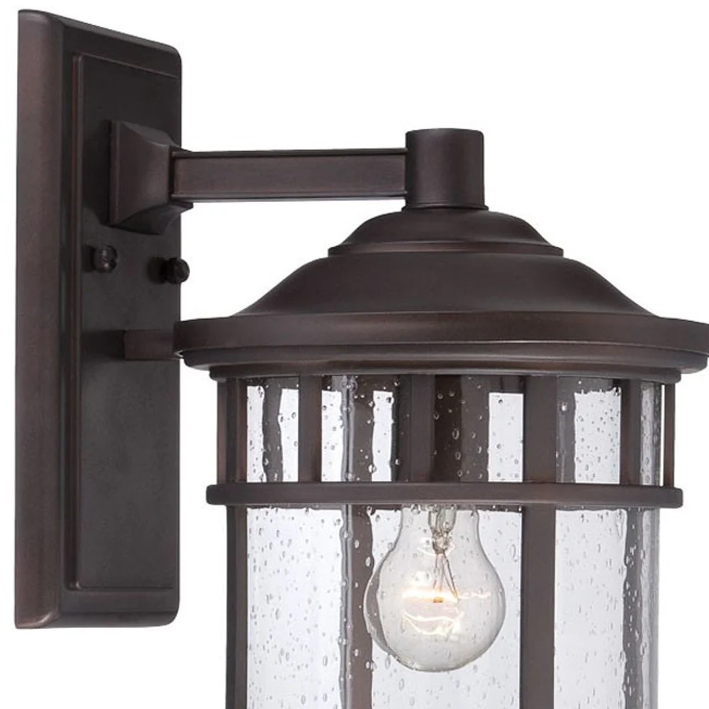 XL Antique Bronze Canister Wall Light By Homeroots - Image 3