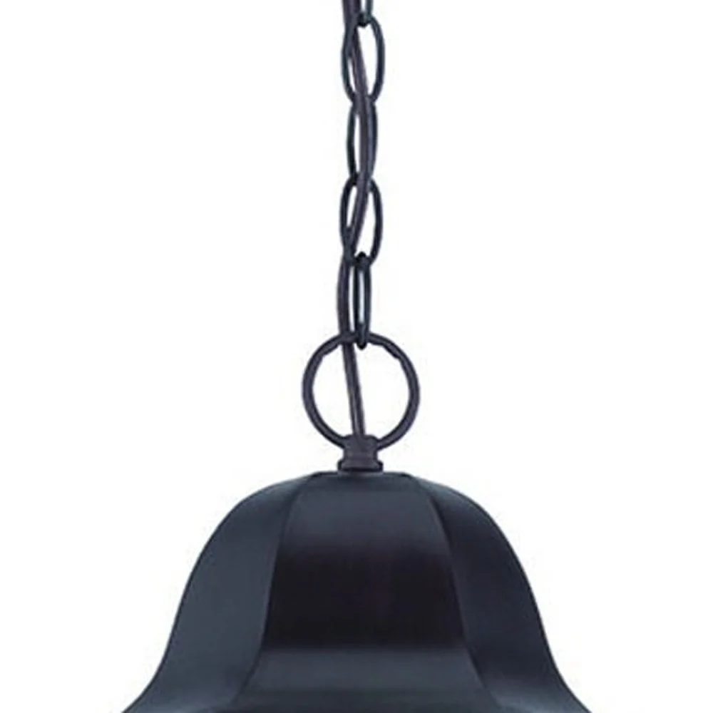 XL Antique Bronze Geometric Glass Hanging Light By Homeroots - Image 3