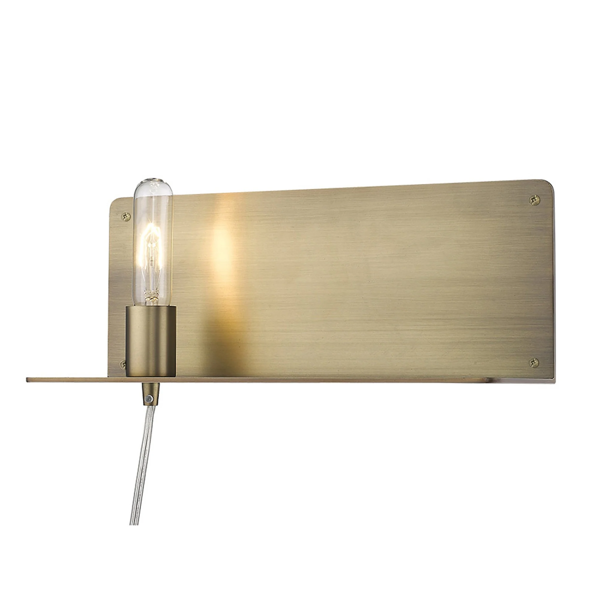 XL Dull Gold Shelf Wall Light By Homeroots - Image 5