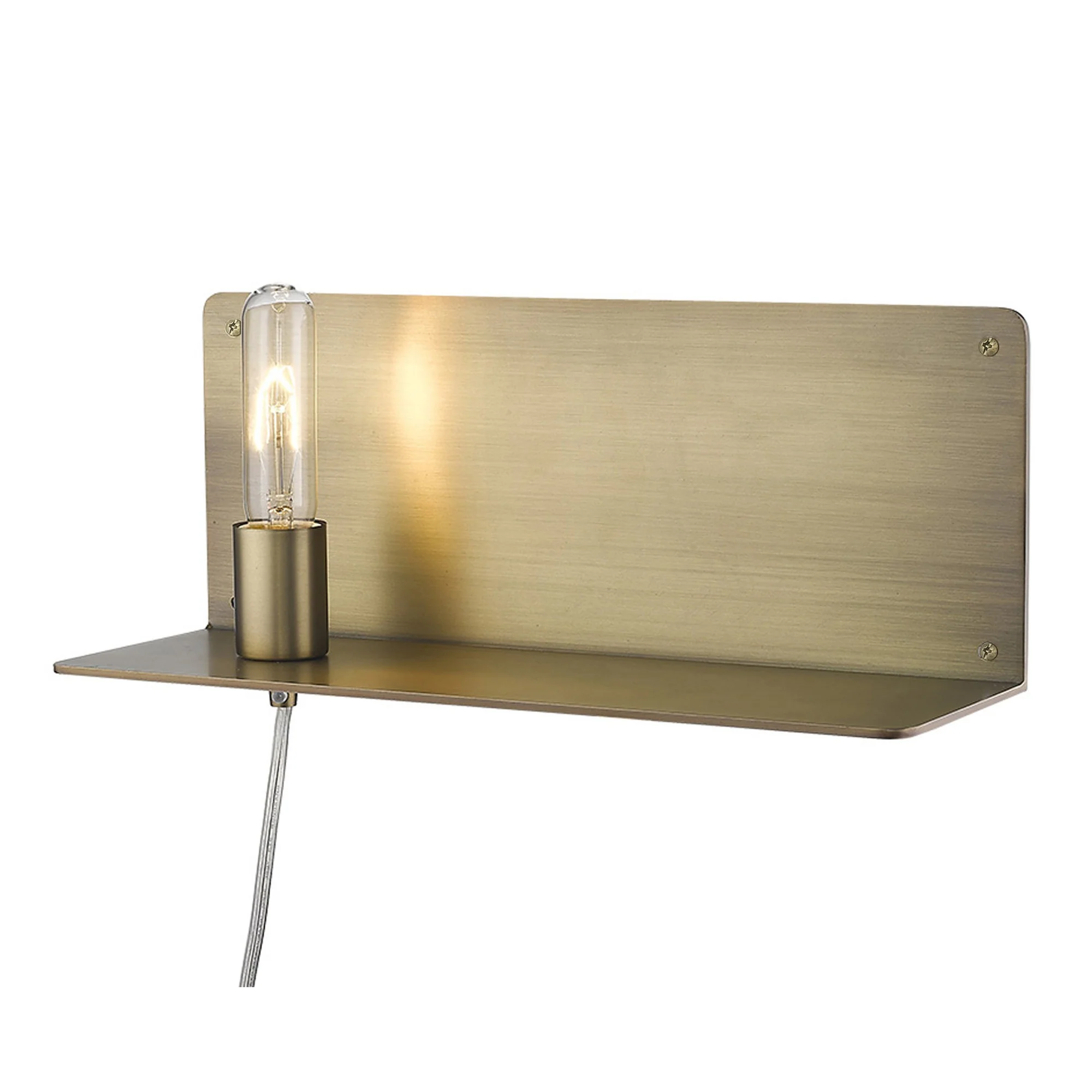 XL Dull Gold Shelf Wall Light By Homeroots - Image 6