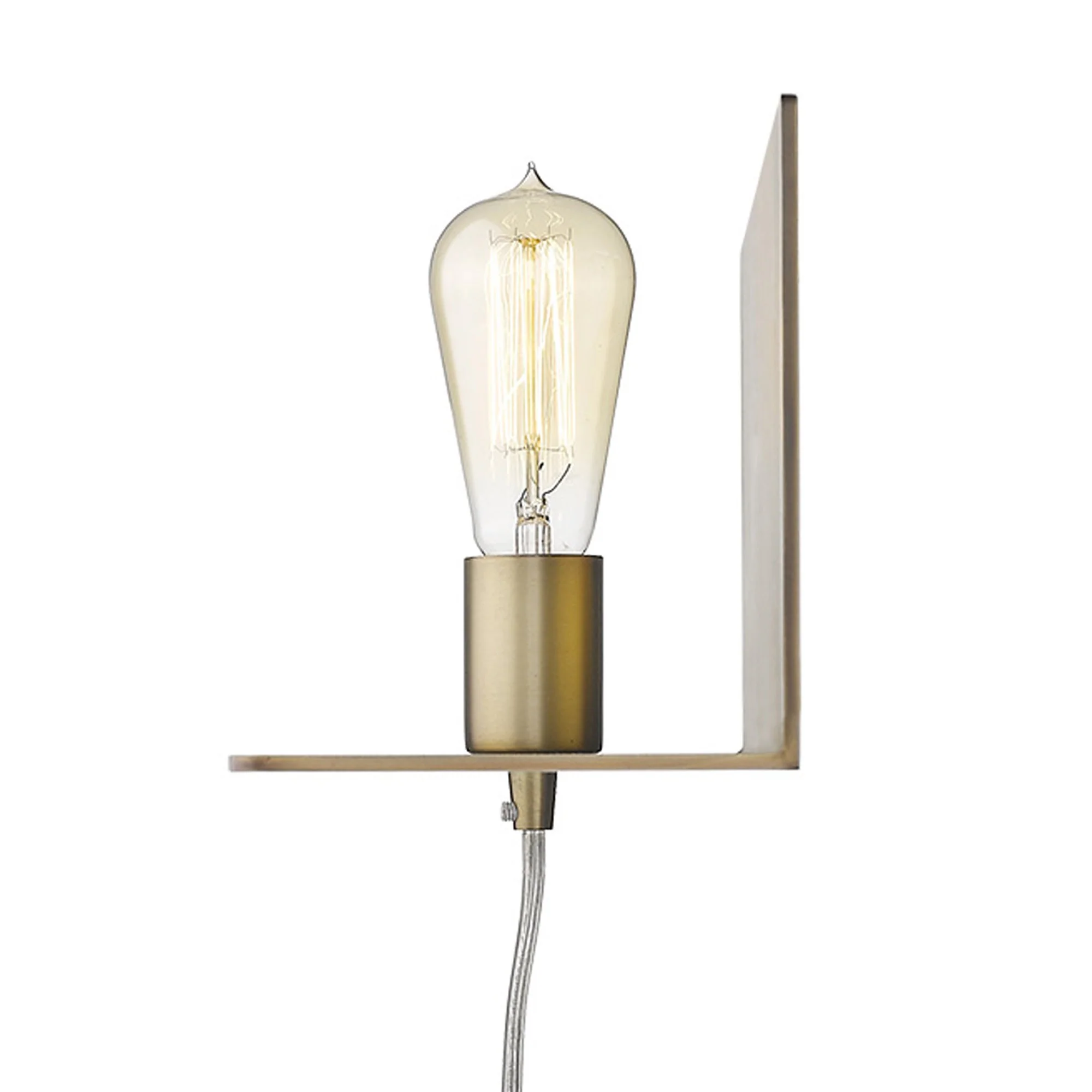 XL Dull Gold Shelf Wall Light By Homeroots - Image 8