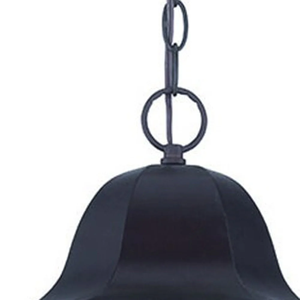 XL Matte Black Geometric Glass Hanging Light By Homeroots - Image 4