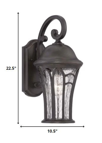 XL Matte Black Tapered Goblet Wall Light By Homeroots - Image 5