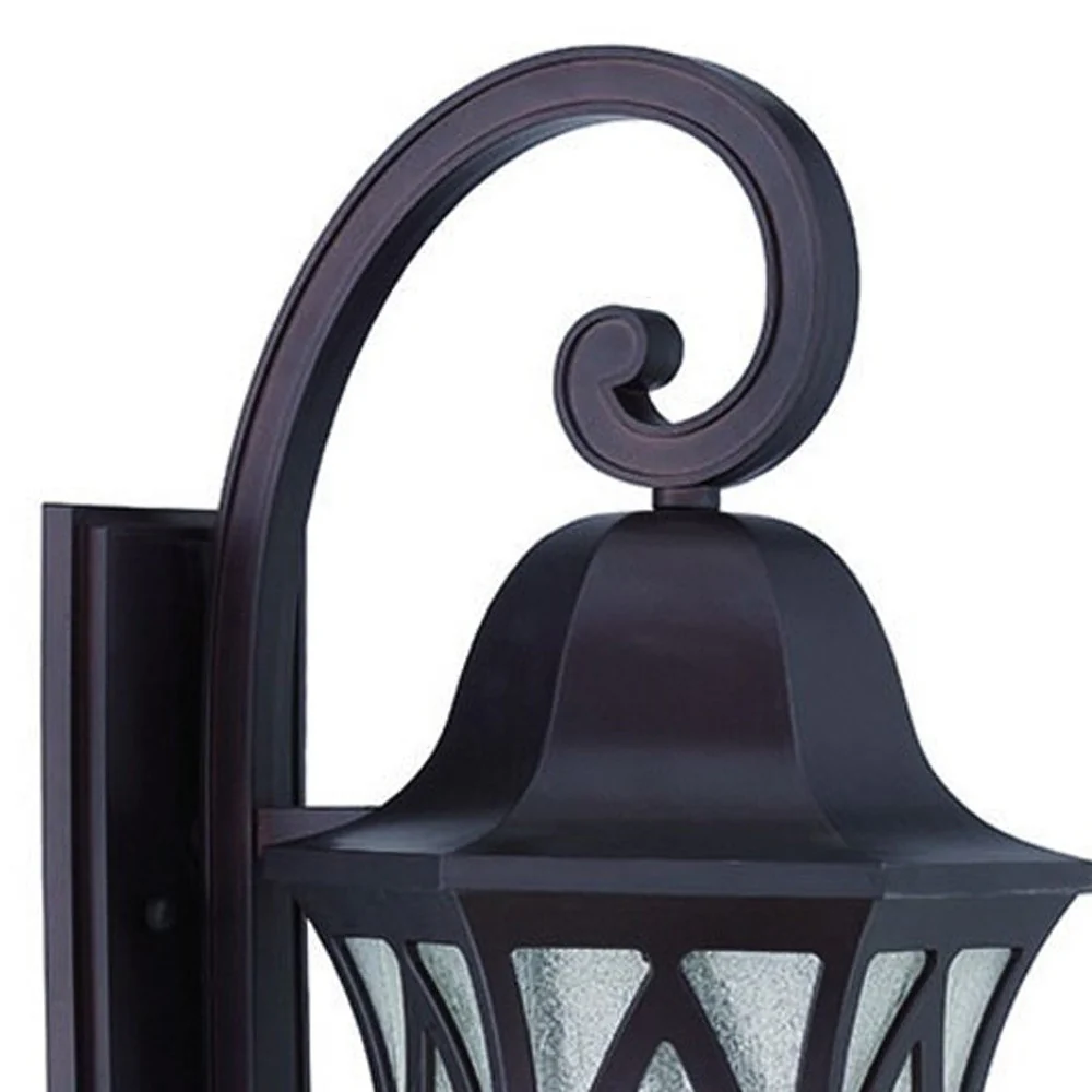 XL Three Light Matte Black Geometric Glass Wall Light By Homeroots - Image 3