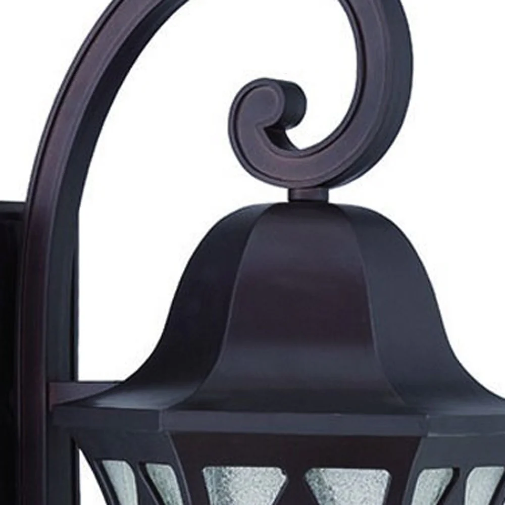 XL Three Light Matte Black Geometric Glass Wall Light By Homeroots - Image 4