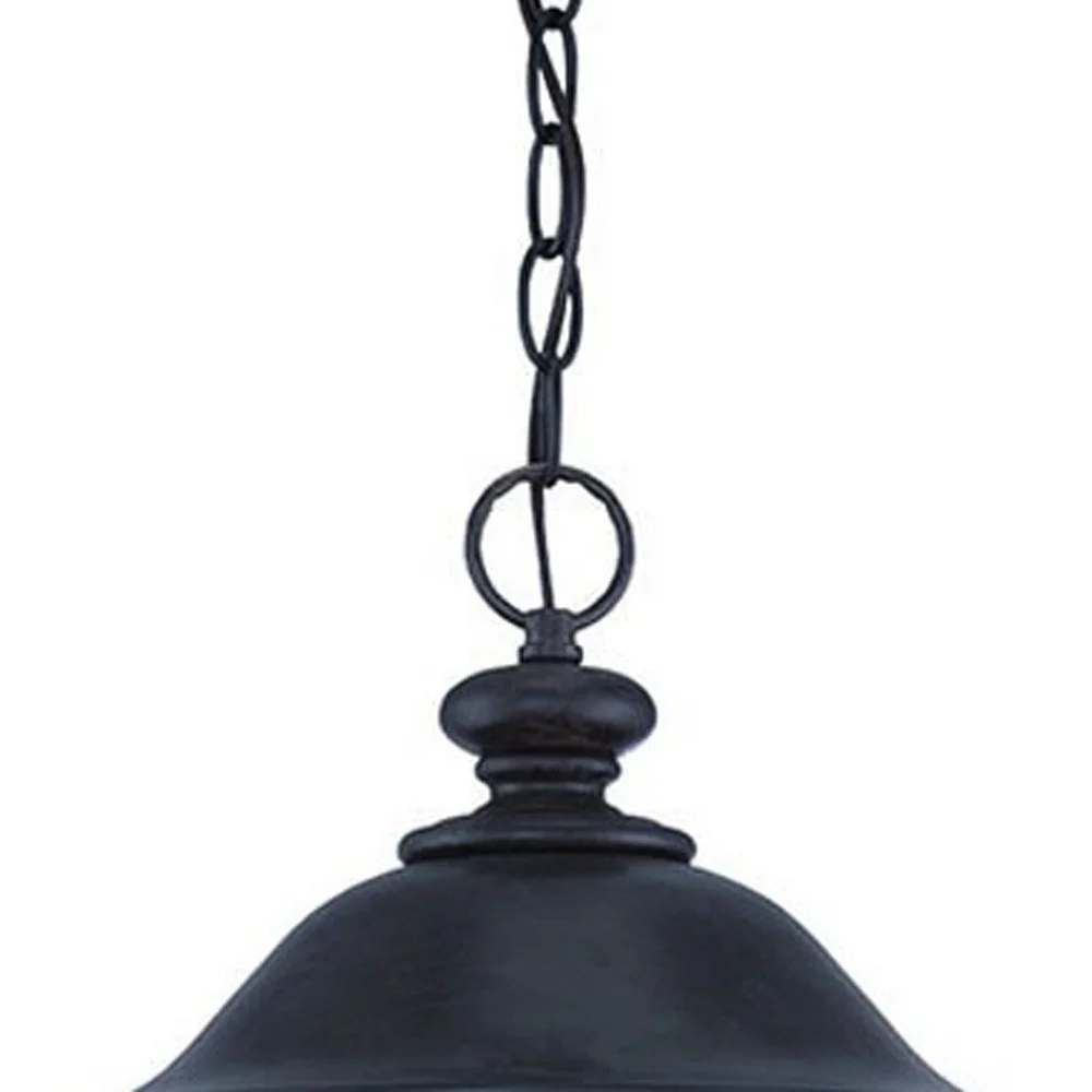 XL Three Light Matte Black Urn Shaped Hanging Light By Homeroots - Image 3