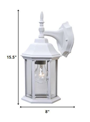 XL White Clear Glass Swing Arm Wall Light By Homeroots - 398582 - Image 2