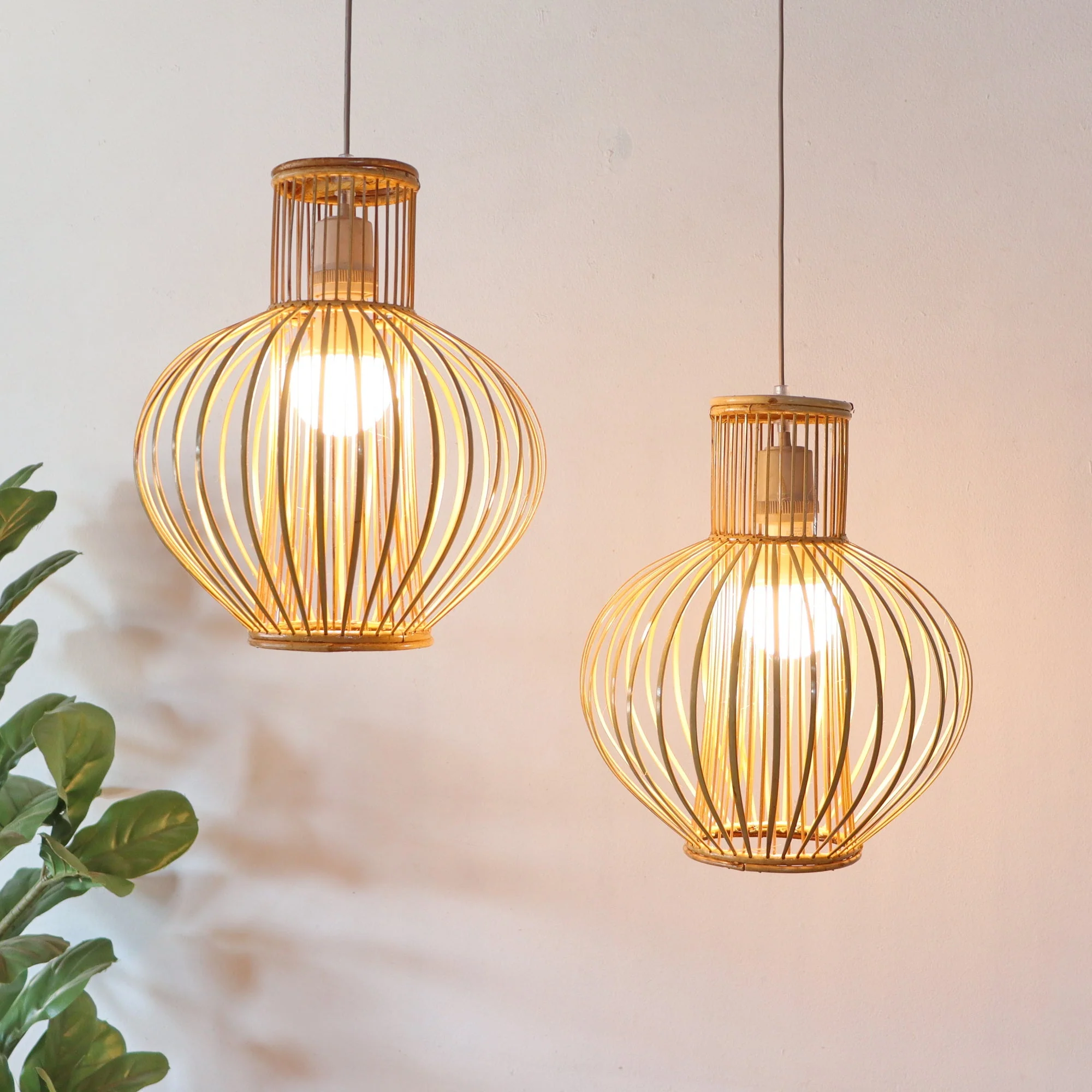 Yai Mai - Rattan And Bamboo Pendant Light Shade By Thaihome - Image 7