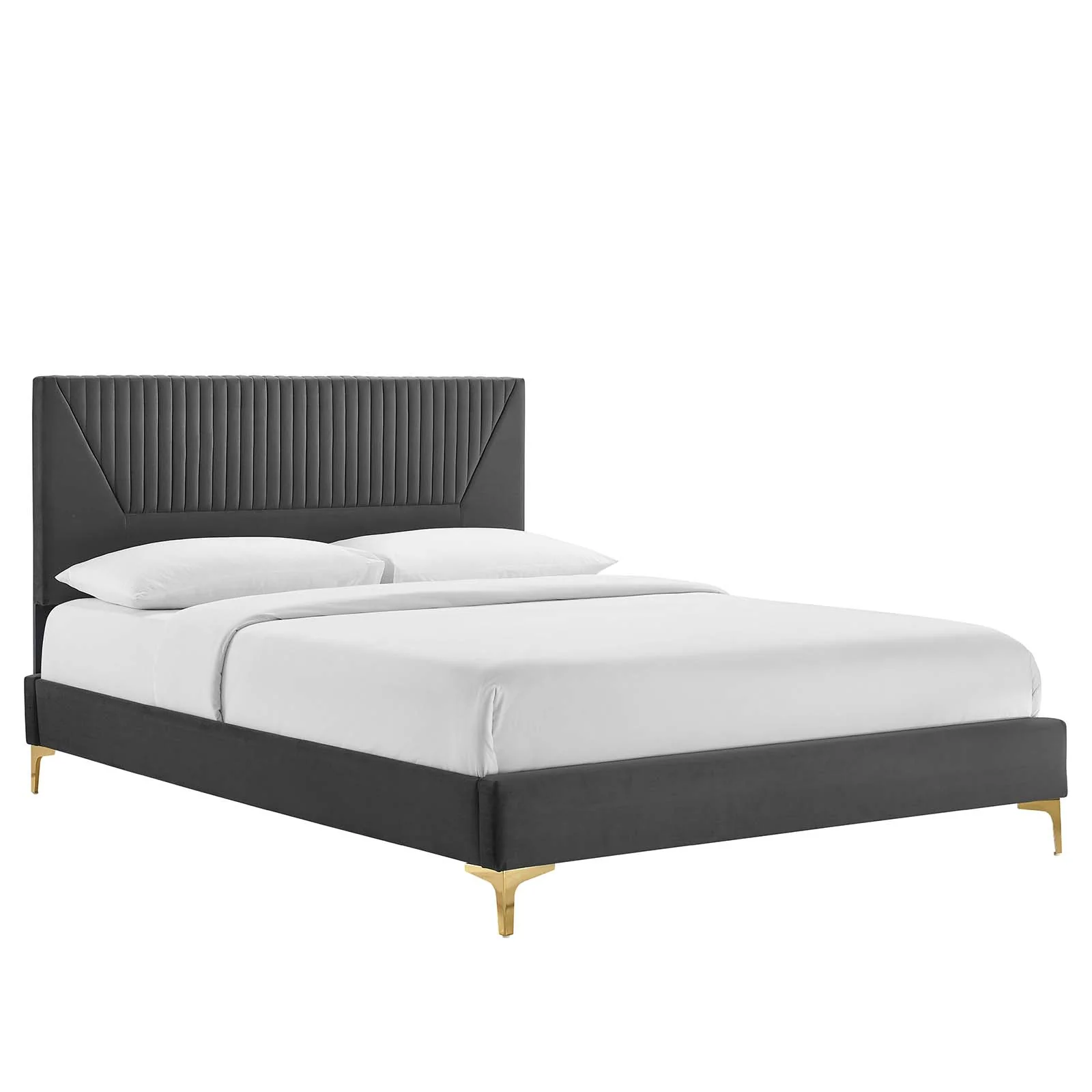 Yasmine Channel Tufted Performance Velvet Full Platform Bed By Modway - MOD-7004 - Image 2