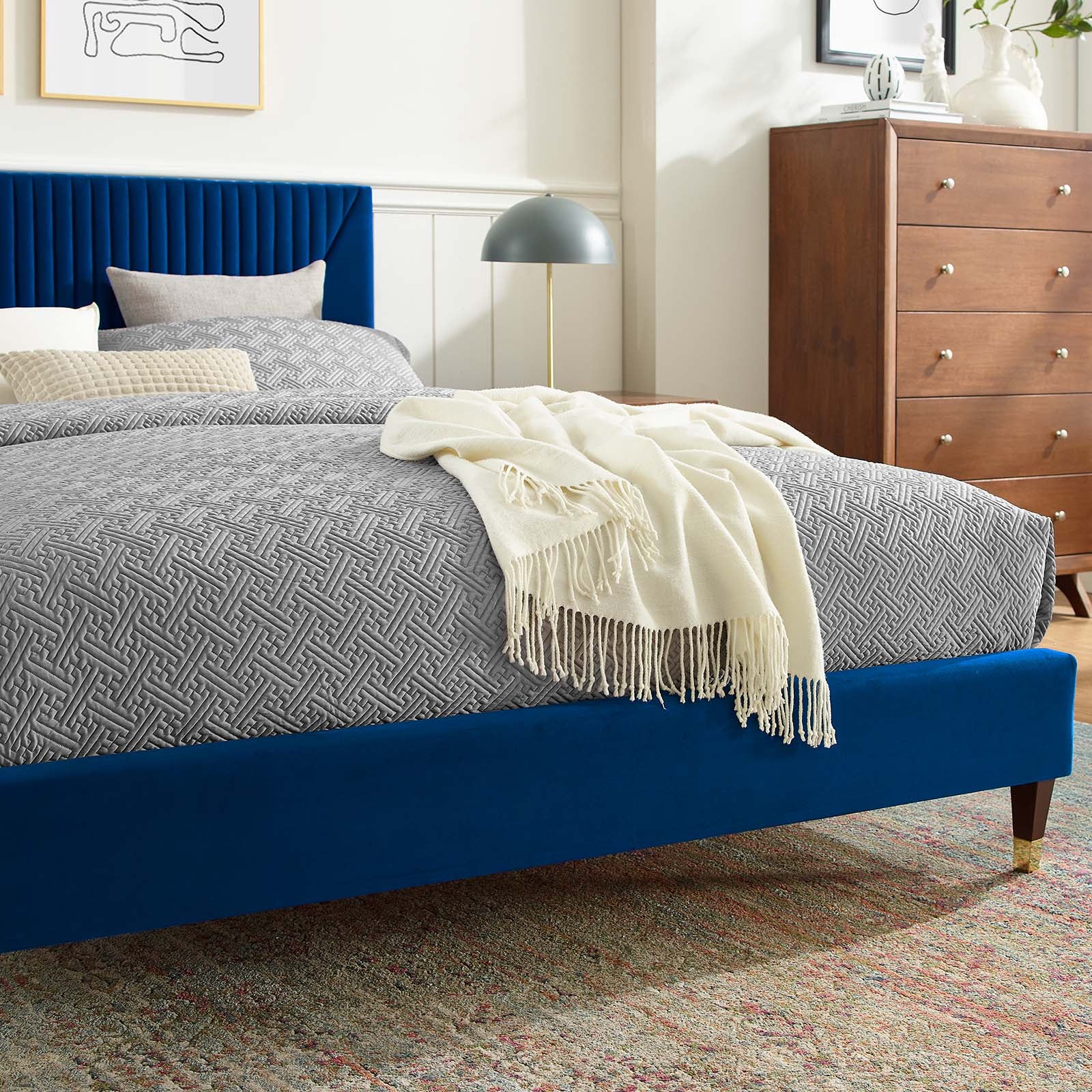 Yasmine Channel Tufted Performance Velvet King Platform Bed By Modway - MOD-7008 - Image 23