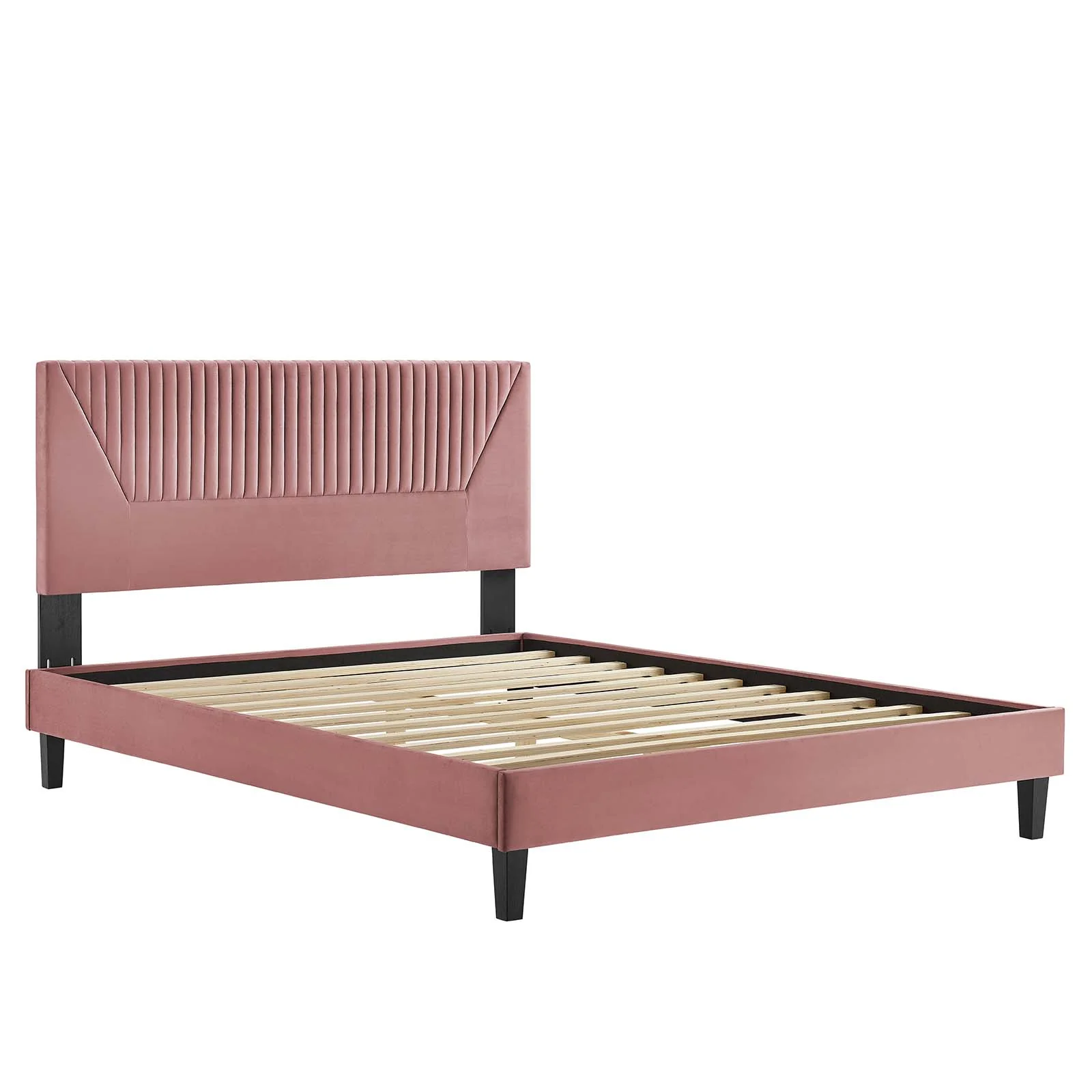 Yasmine Channel Tufted Performance Velvet King Platform Bed By Modway - MOD-7012 - Image 12