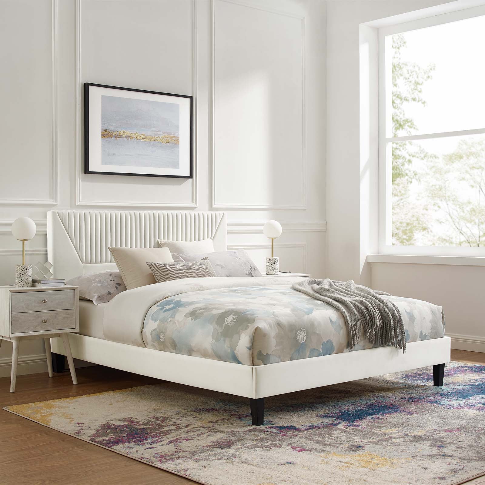 Yasmine Channel Tufted Performance Velvet King Platform Bed By Modway - MOD-7012 - Image 32