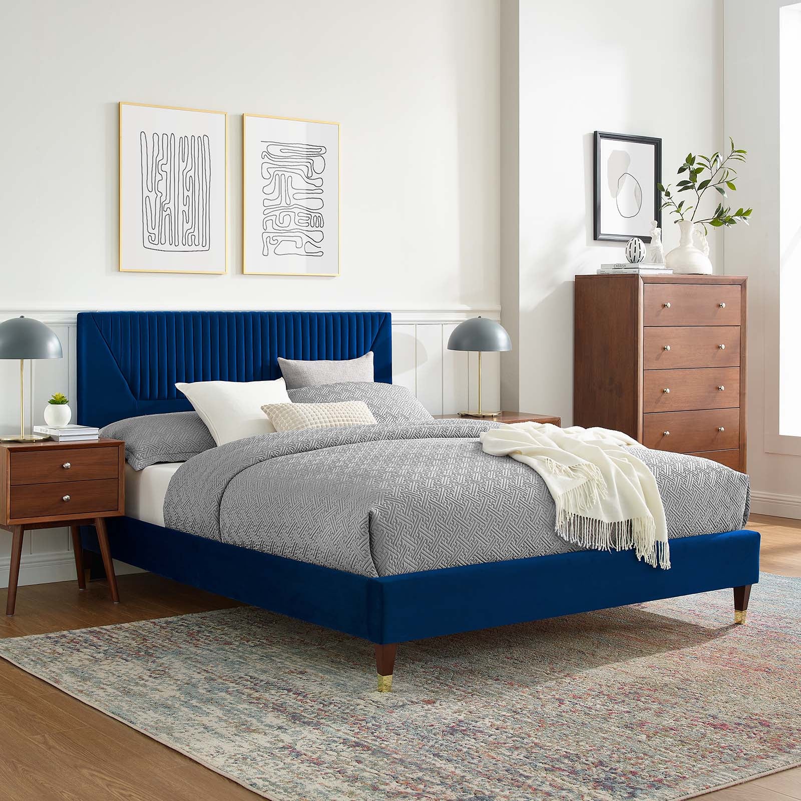 Yasmine Channel Tufted Performance Velvet Queen Platform Bed By Modway - MOD-6972 - Image 24