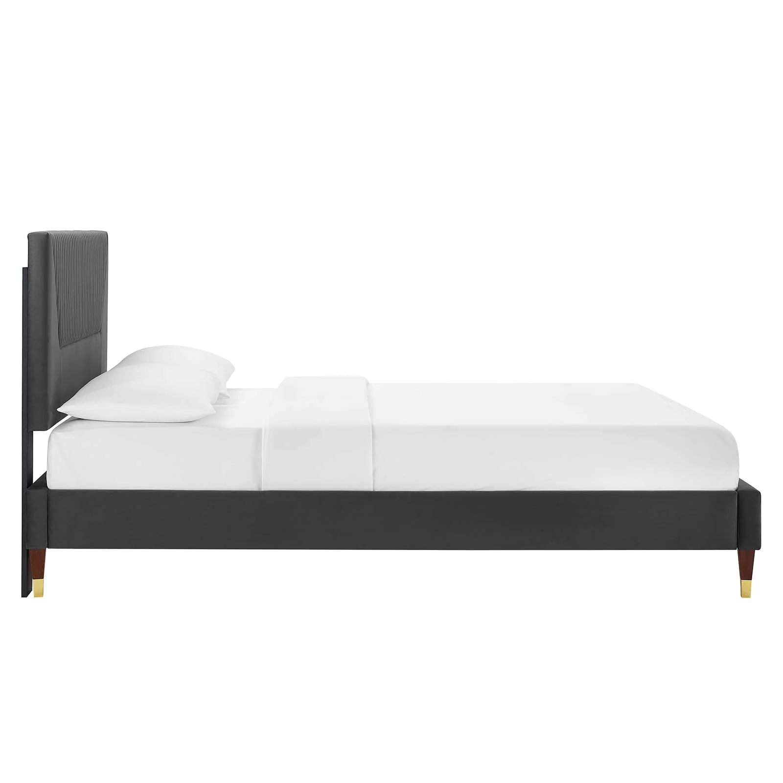 Yasmine Channel Tufted Performance Velvet Queen Platform Bed By Modway - MOD-6972 - Image 3