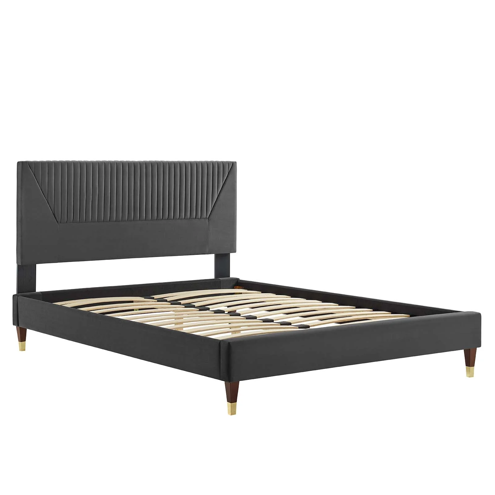 Yasmine Channel Tufted Performance Velvet Queen Platform Bed By Modway - MOD-6972 - Image 5