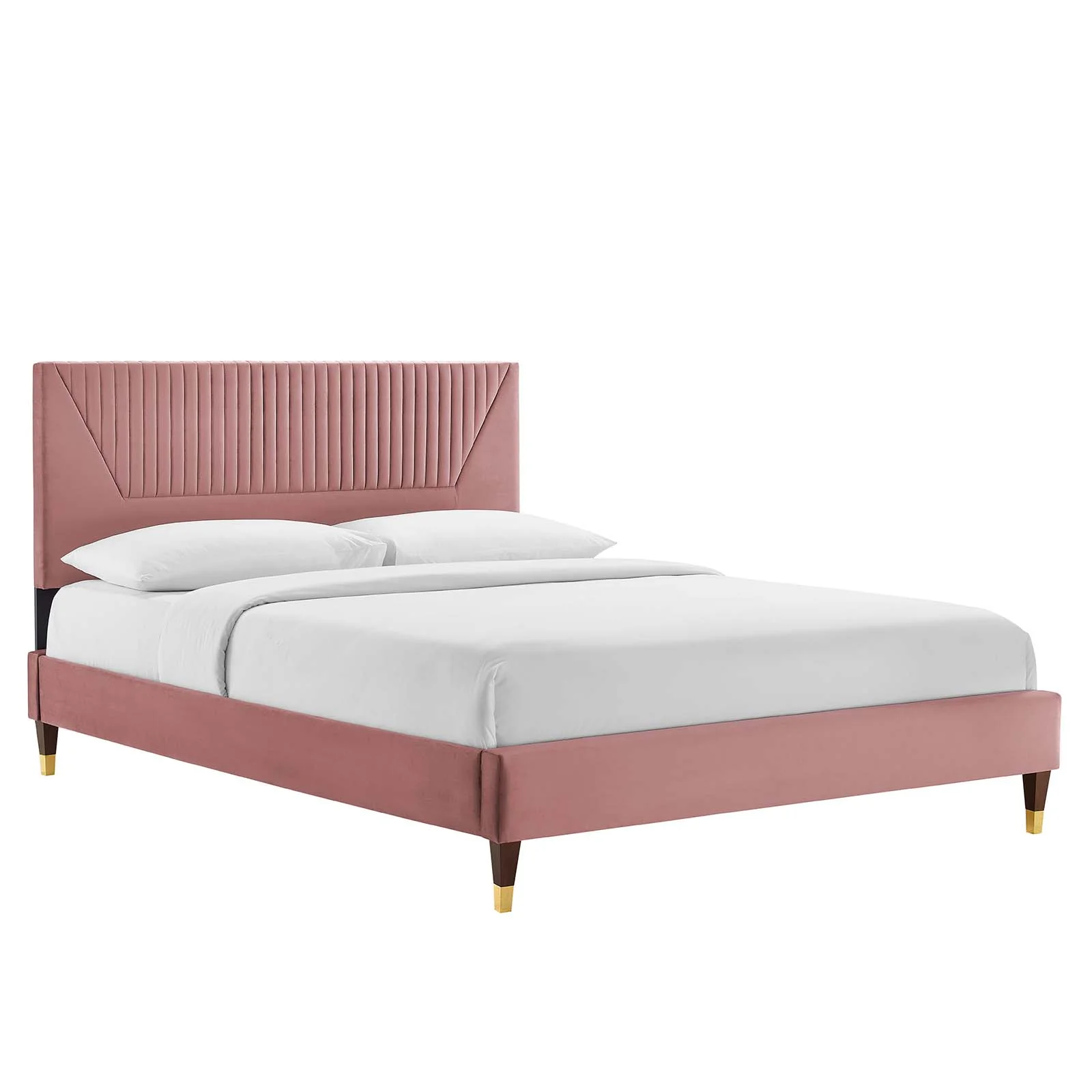 Yasmine Channel Tufted Performance Velvet Queen Platform Bed By Modway - MOD-6972 - Image 9