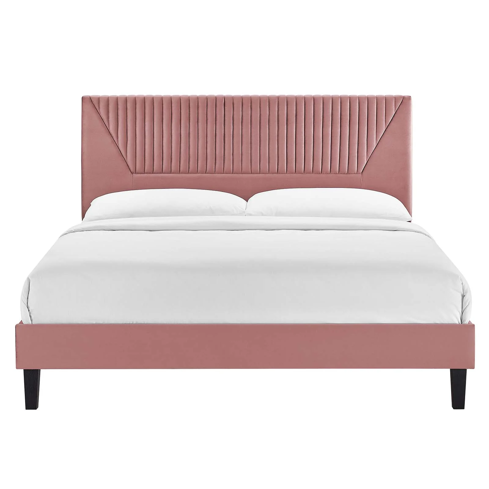 Yasmine Channel Tufted Performance Velvet Queen Platform Bed By Modway - MOD-6976 - Image 11