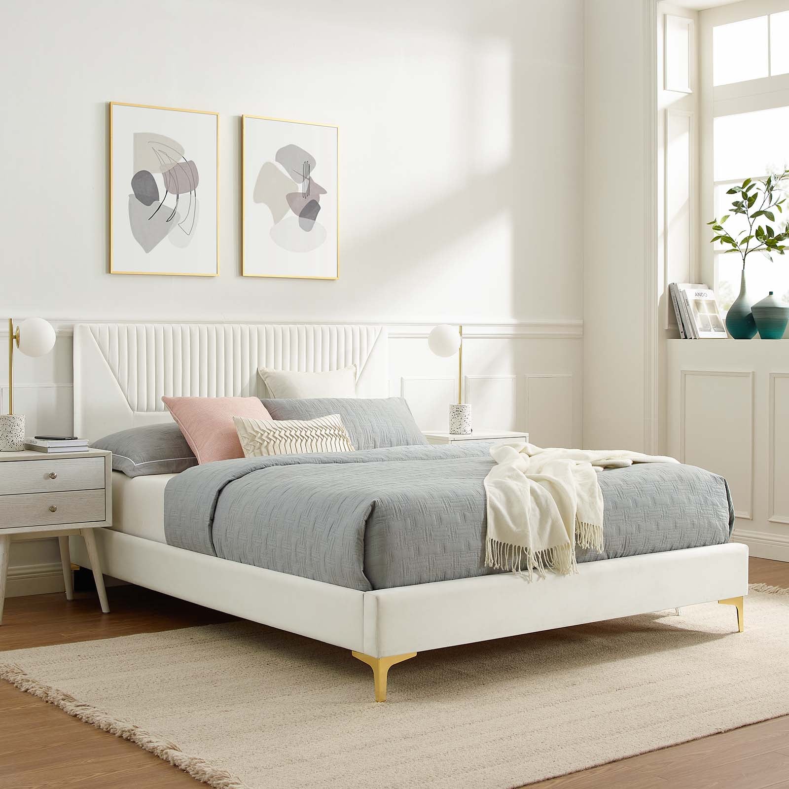 Yasmine Channel Tufted Performance Velvet Queen Platform Bed By Modway - MOD-6980 - Image 32