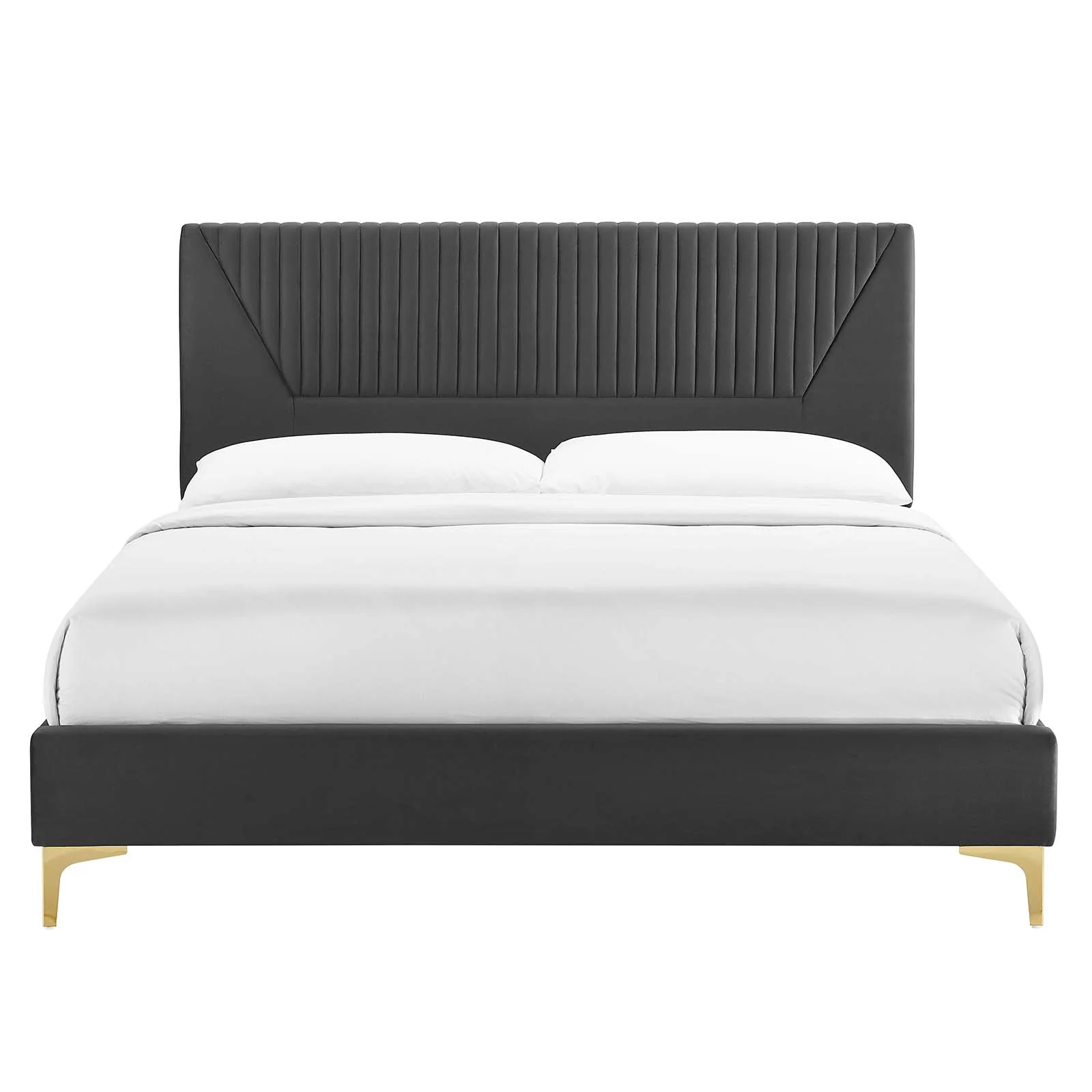 Yasmine Channel Tufted Performance Velvet Queen Platform Bed By Modway - MOD-6980 - Image 4