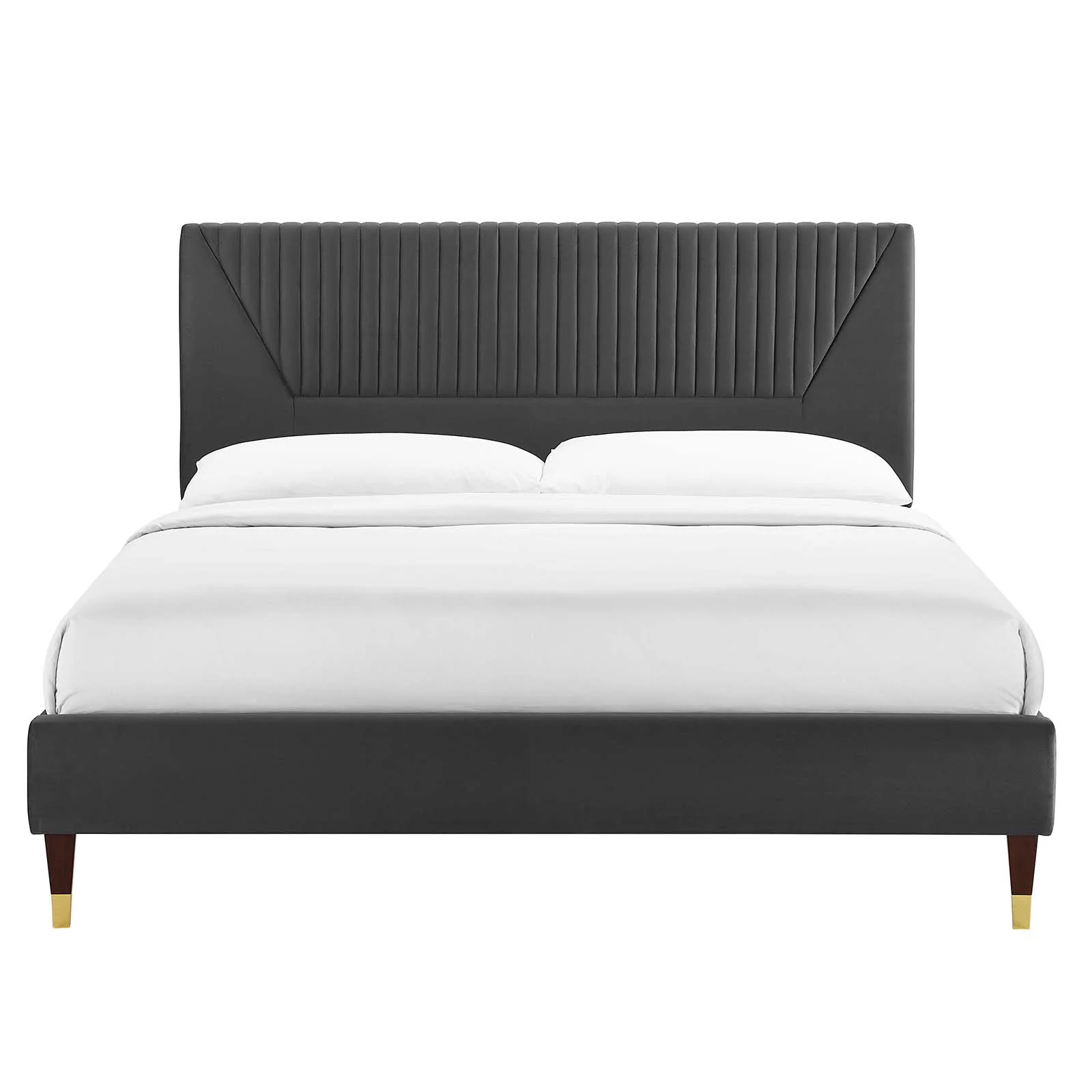 Yasmine Channel Tufted Performance Velvet Twin Platform Bed By Modway - MOD-6984 - Image 4