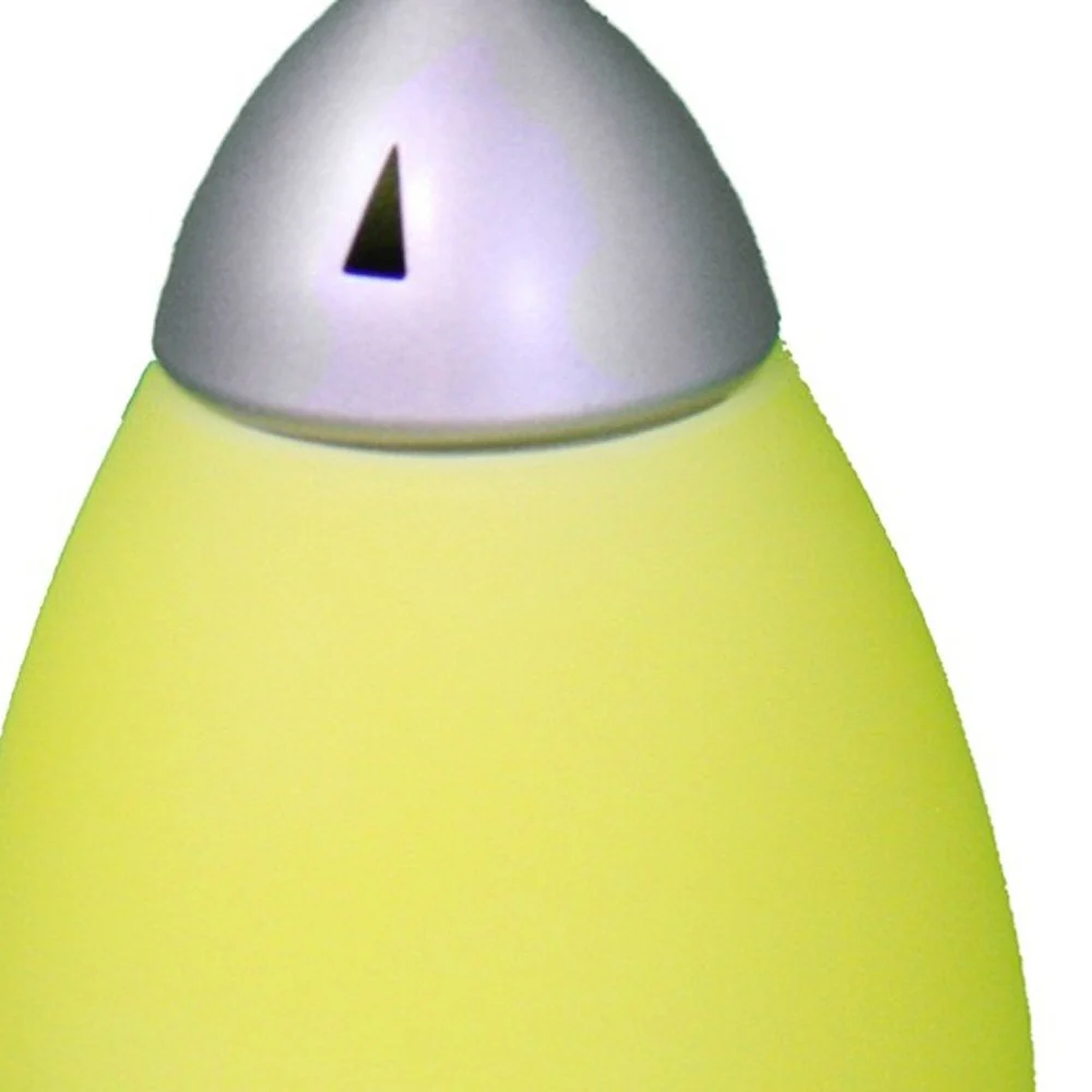Yellow and Silver Rocket Shaped Table Lamp By Homeroots - Image 4
