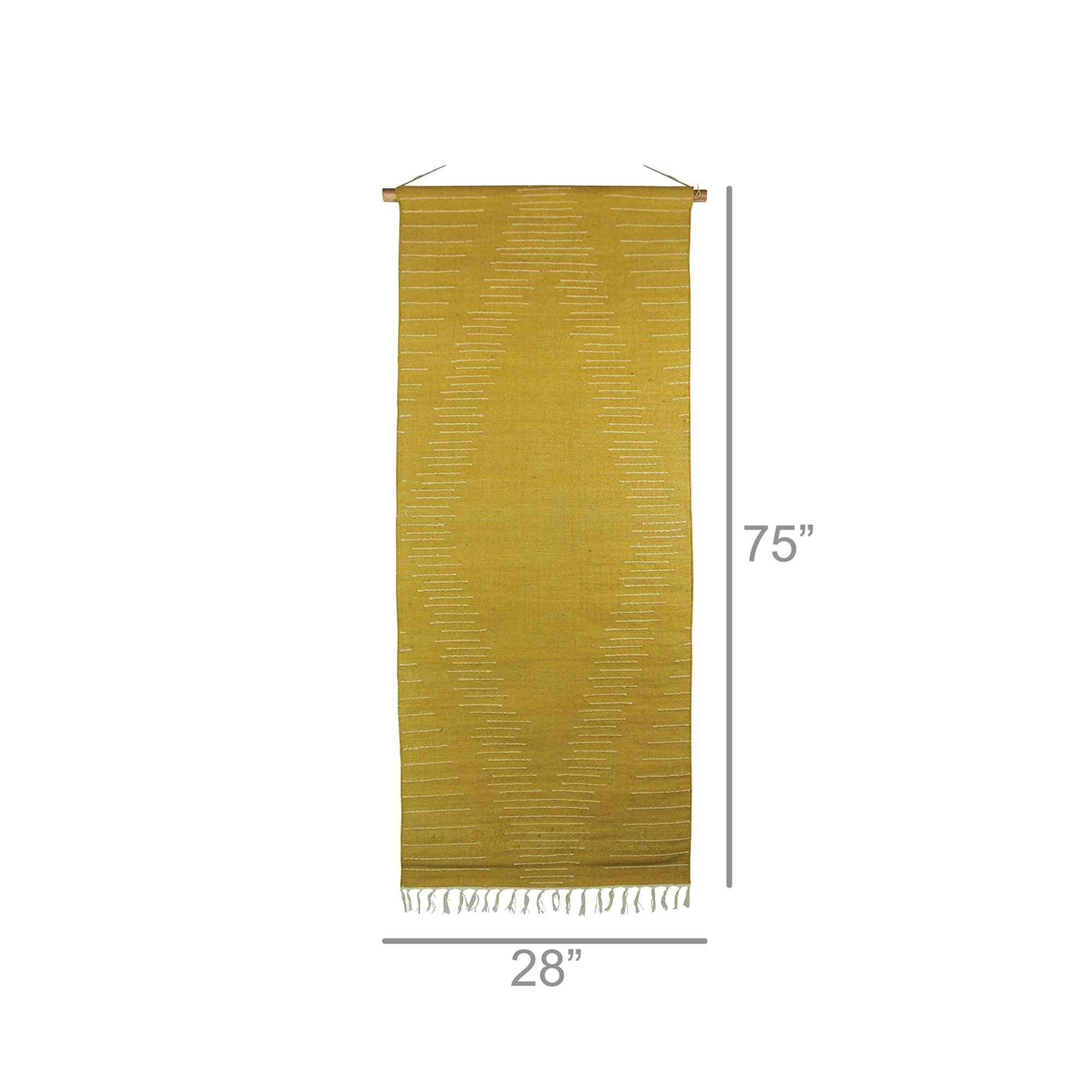 Yellow Jute Hanging Tapestry By Homeroots - Image 2
