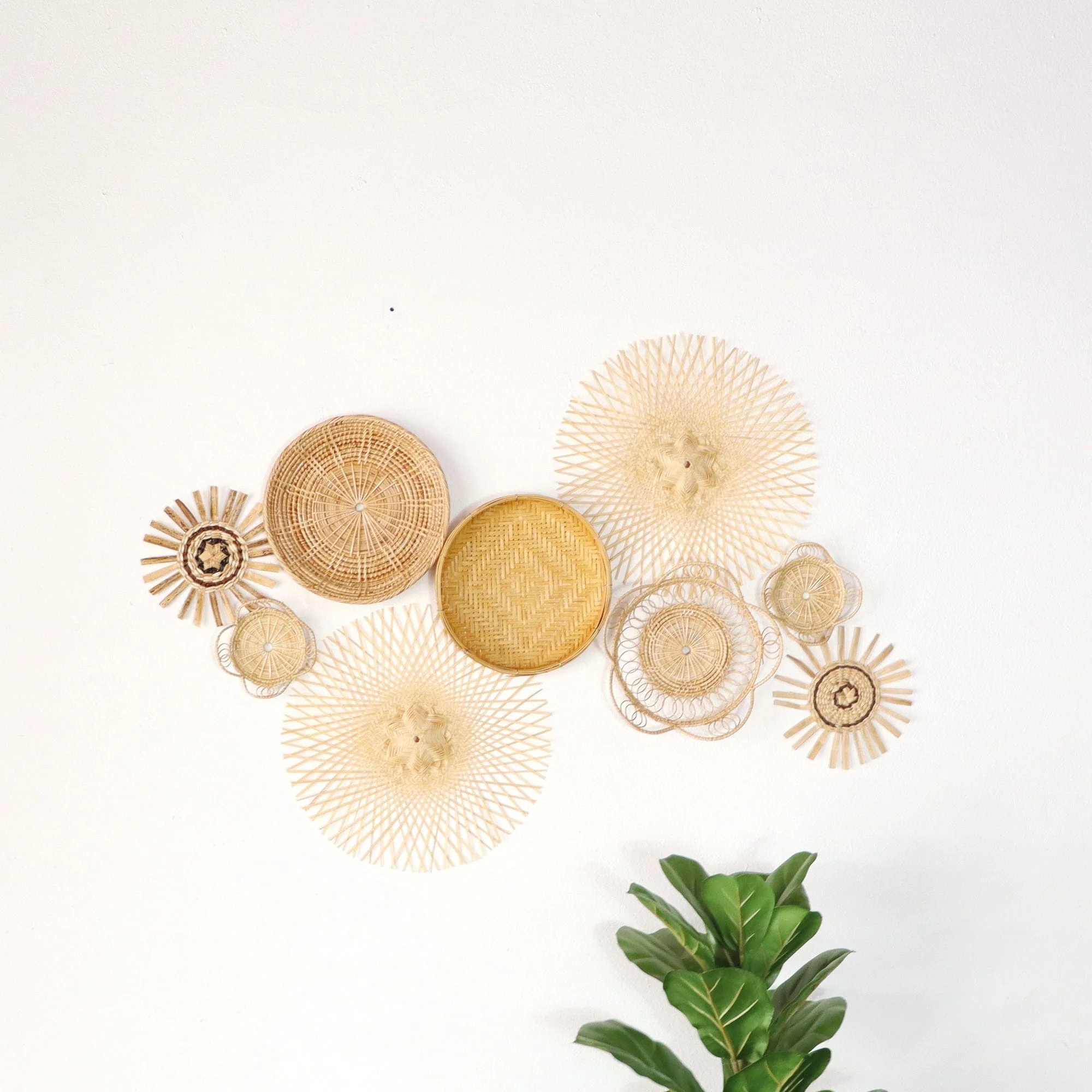 Yo Si Ta - Wall Hanging DeCor Set Of 9 By Thaihome - Image 5