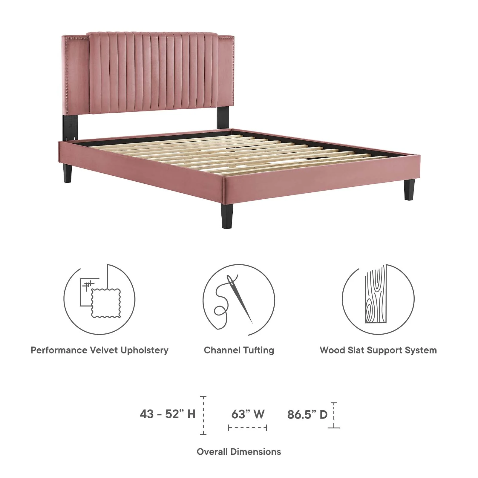 Zahra Channel Tufted Performance Velvet Full Platform Bed By Modway - MOD-6998 - Image 14