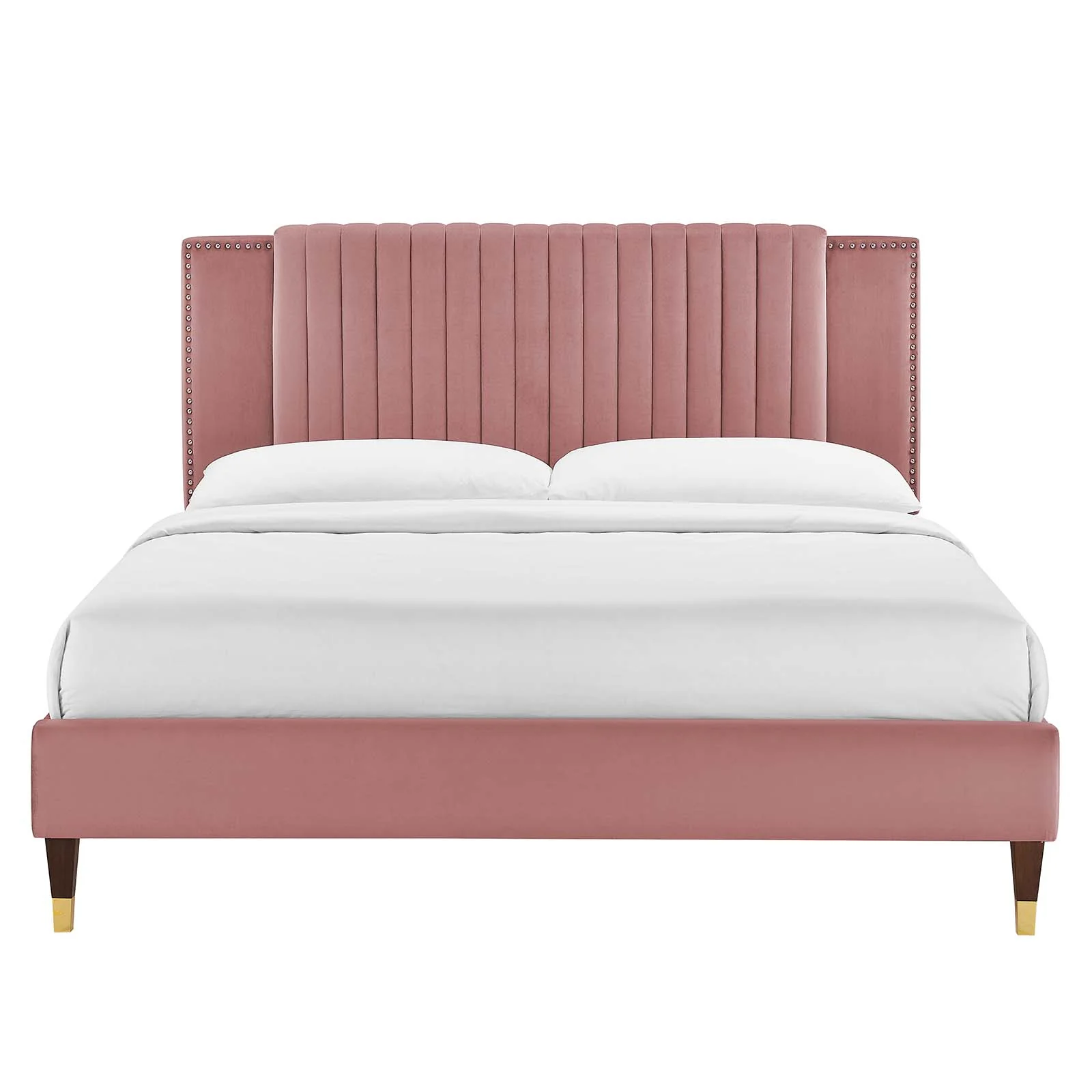 Zahra Channel Tufted Performance Velvet King Platform Bed By Modway - MOD-7006 - Image 11