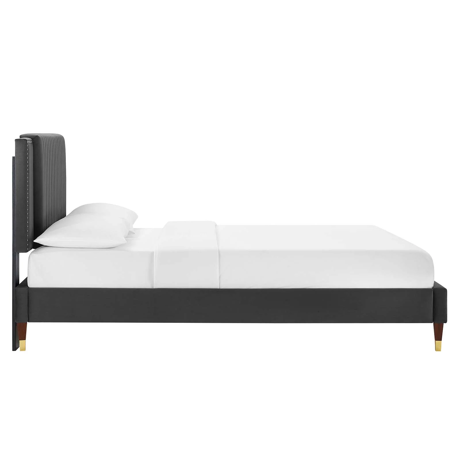 Zahra Channel Tufted Performance Velvet King Platform Bed By Modway - MOD-7006 - Image 3