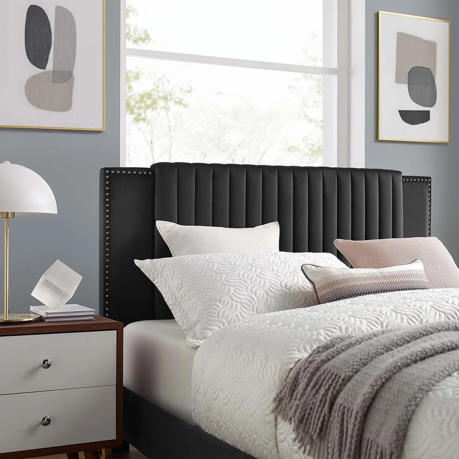 Zahra Channel Tufted Performance Velvet King Platform Bed By Modway - MOD-7006 - Image 8