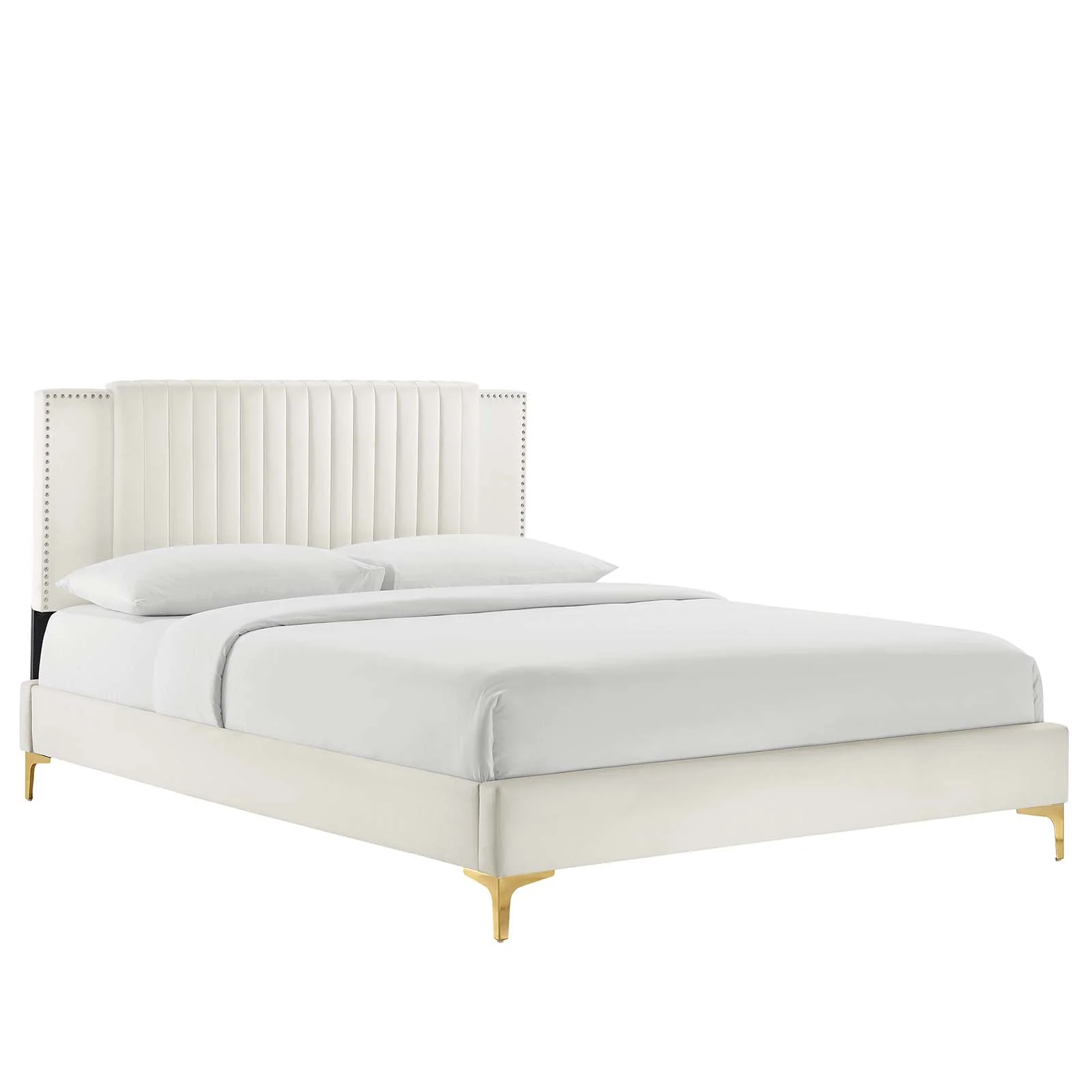 Zahra Channel Tufted Performance Velvet King Platform Bed By Modway - MOD-7014 - Image 25
