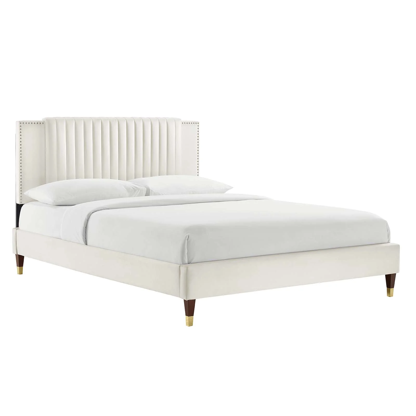 Zahra Channel Tufted Performance Velvet Queen Platform Bed By Modway - MOD-6970 - Image 25